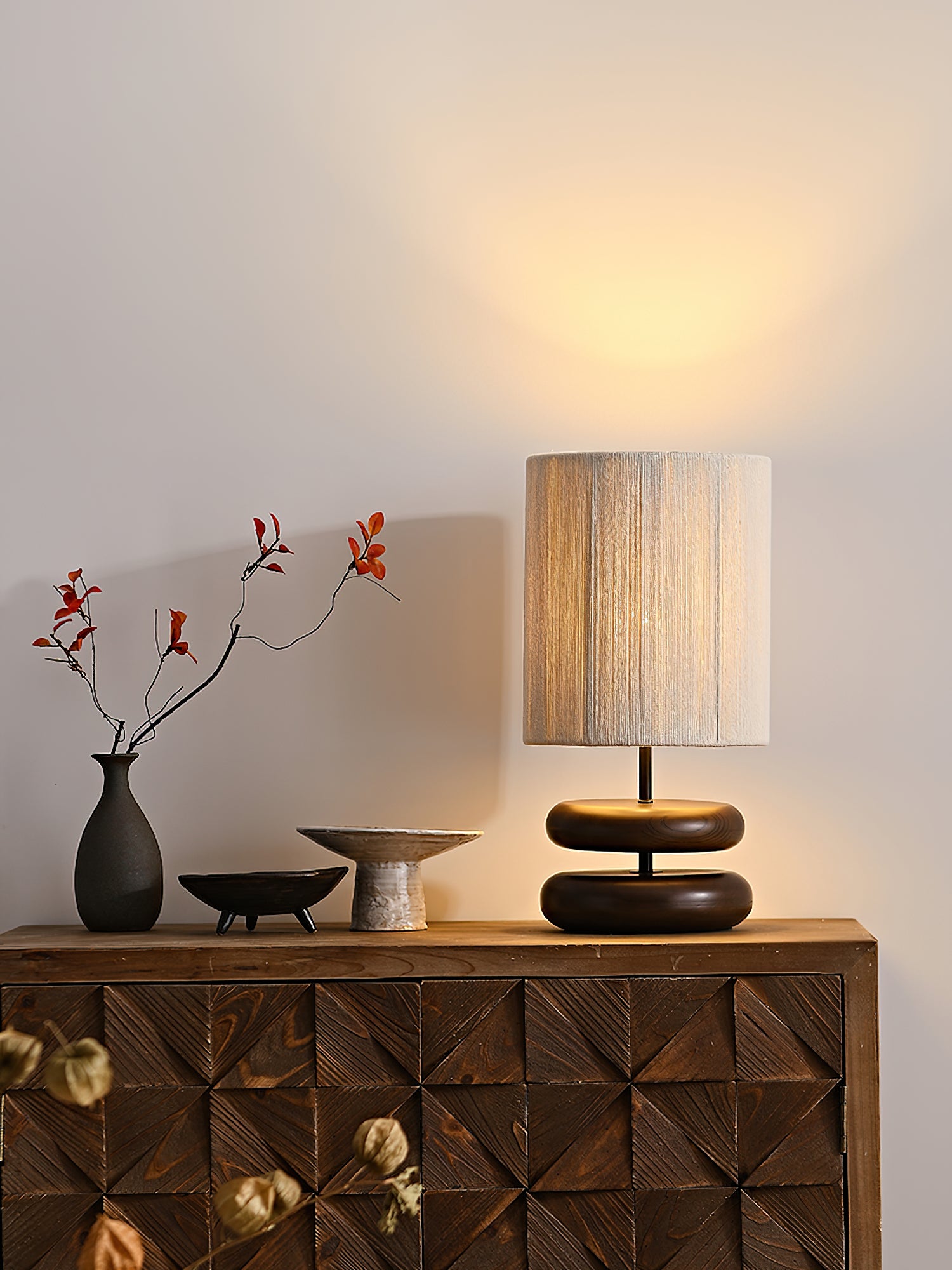Nora Wood Table Lamp - Cueteks