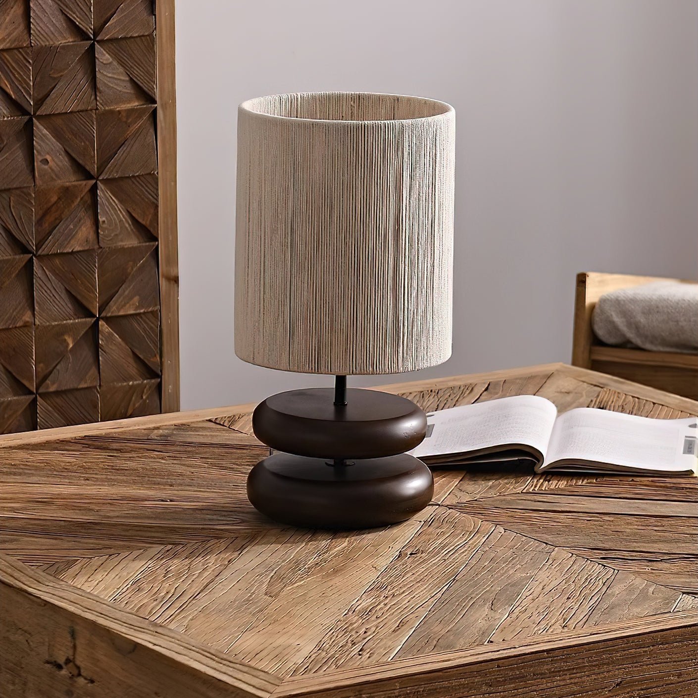 Nora Wood Table Lamp - Cueteks