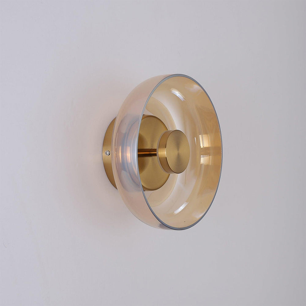 Modern Clear Round LED Glass Wall Sconce - Cueteks