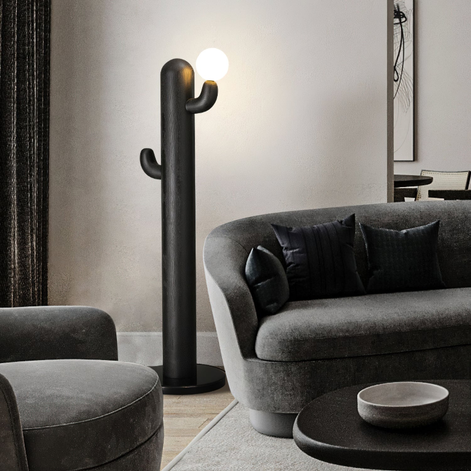 Cactus Wood Floor Lamp - Cueteks