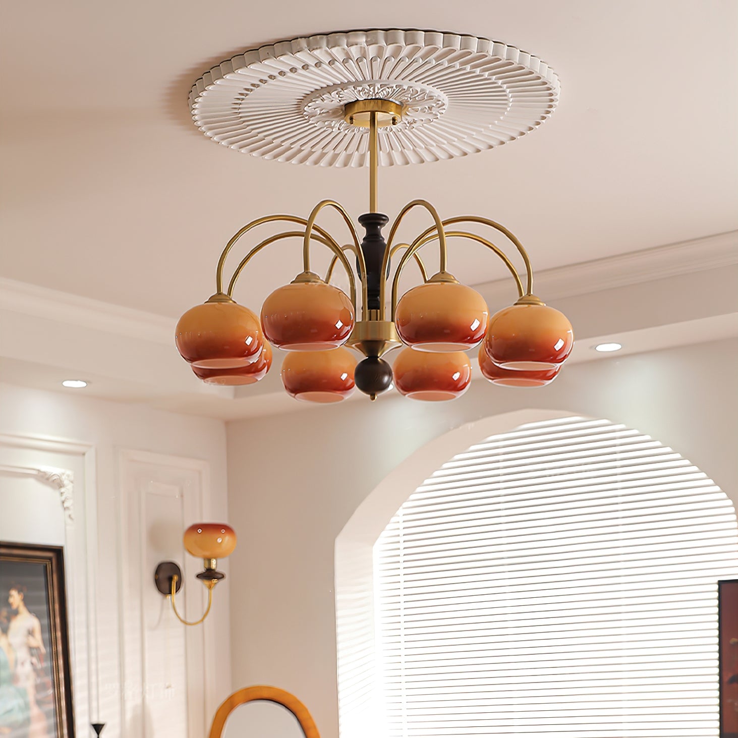 Amberly Arch Chandelier - Cueteks
