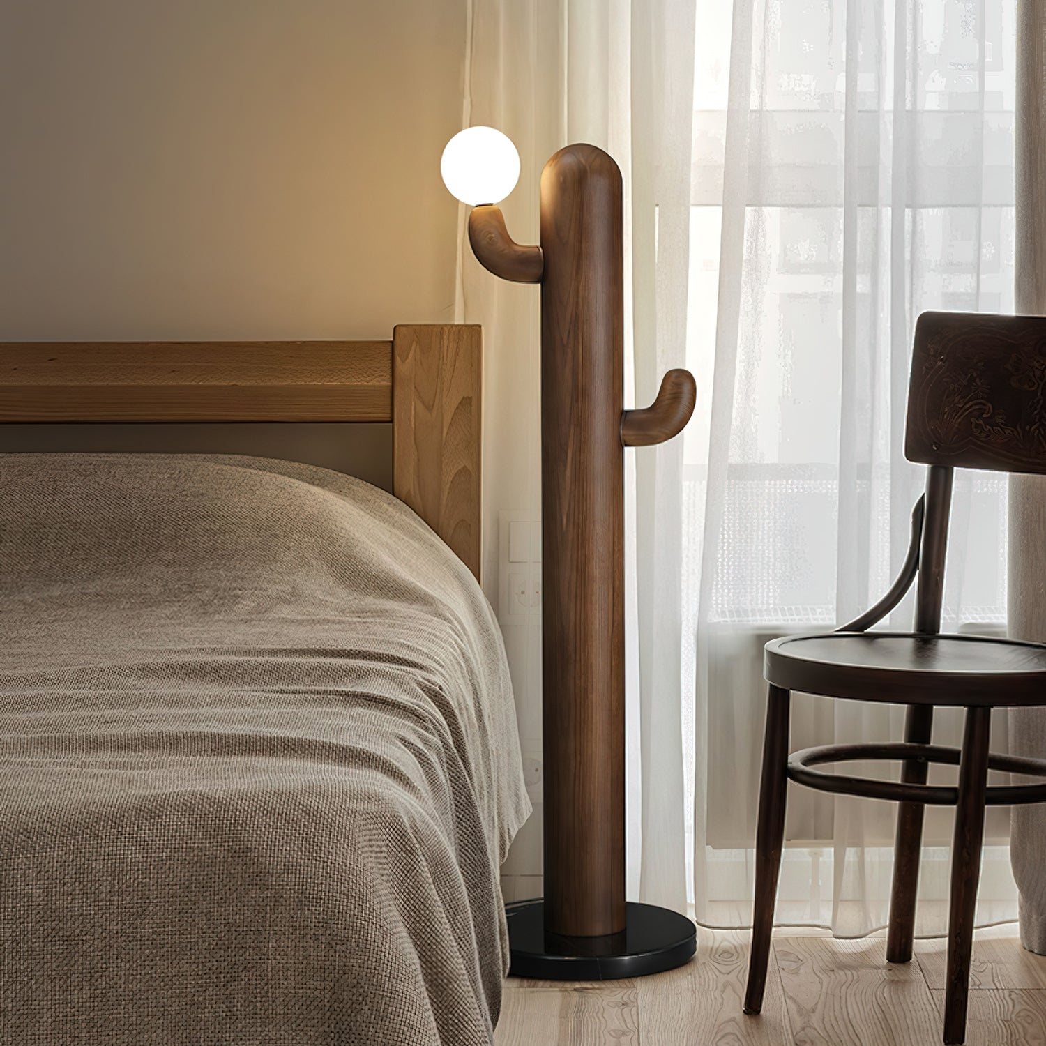 Cactus Wood Floor Lamp - Cueteks