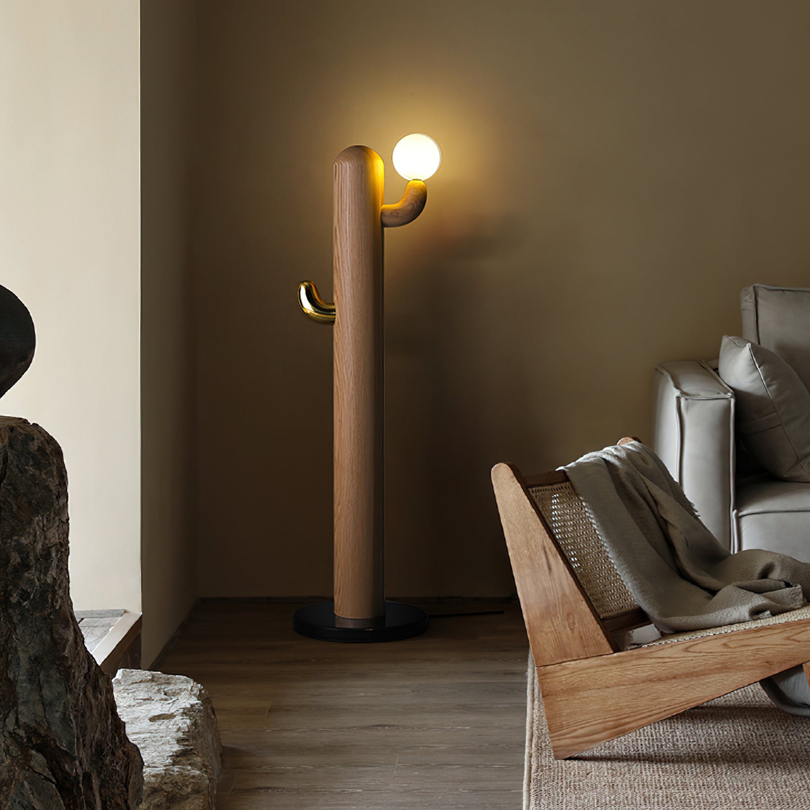 Cactus Wood Floor Lamp - Cueteks