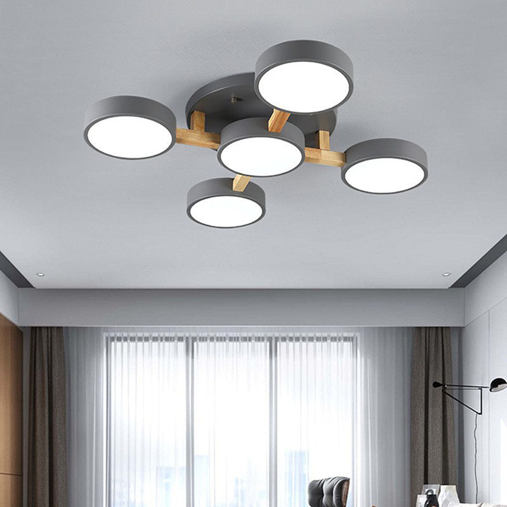 Contemporary Acrylic Multi-Heads Ceiling Light - Cueteks