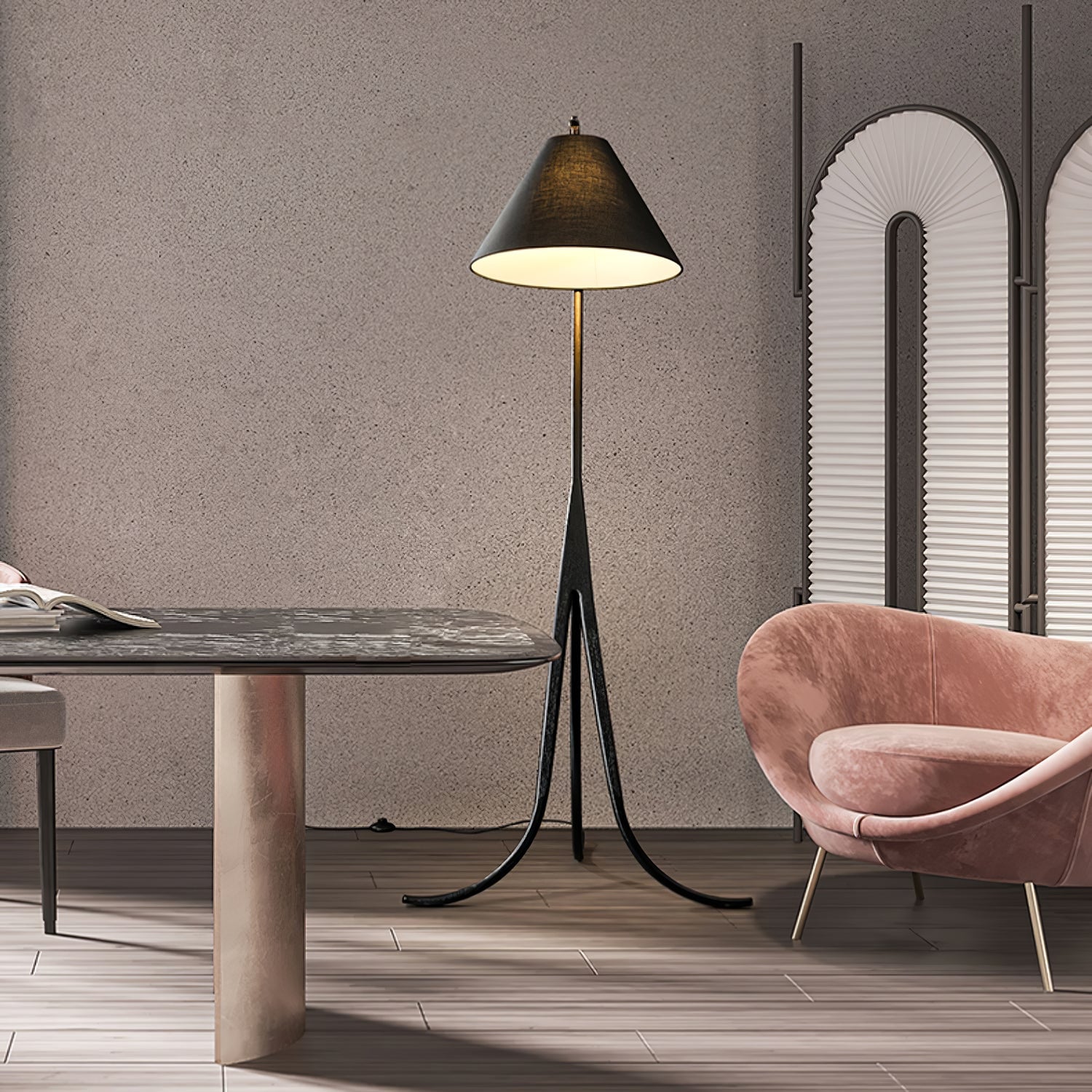 Arcwood Floor Lamp - Cueteks