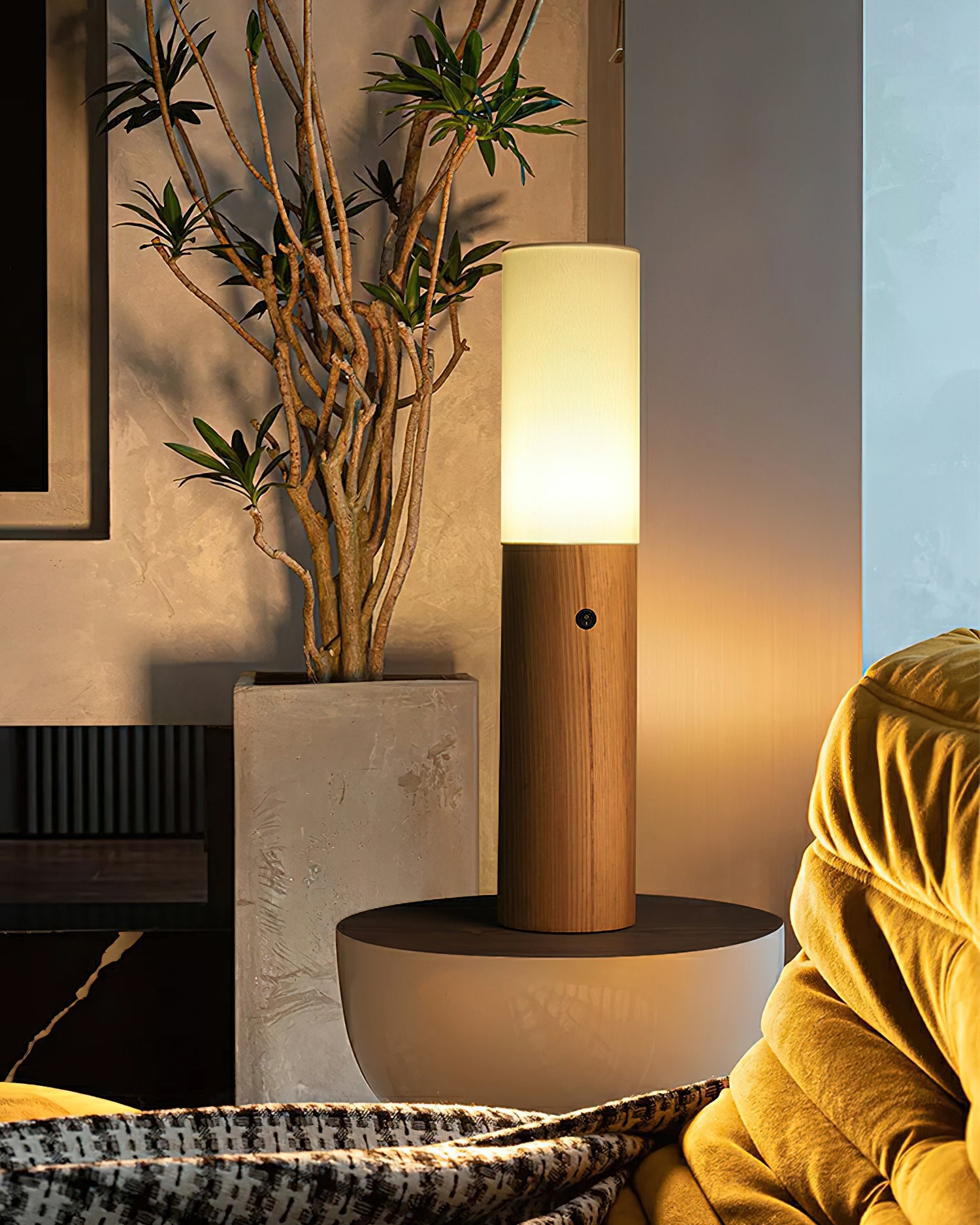 Timber Column Floor Lamp - Cueteks