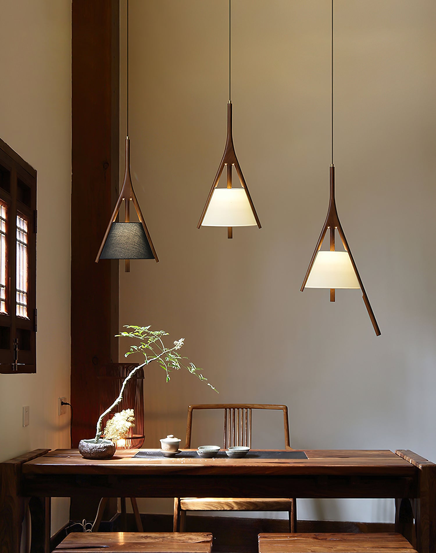 Nanzhi Wood Pendant Lamp - Cueteks