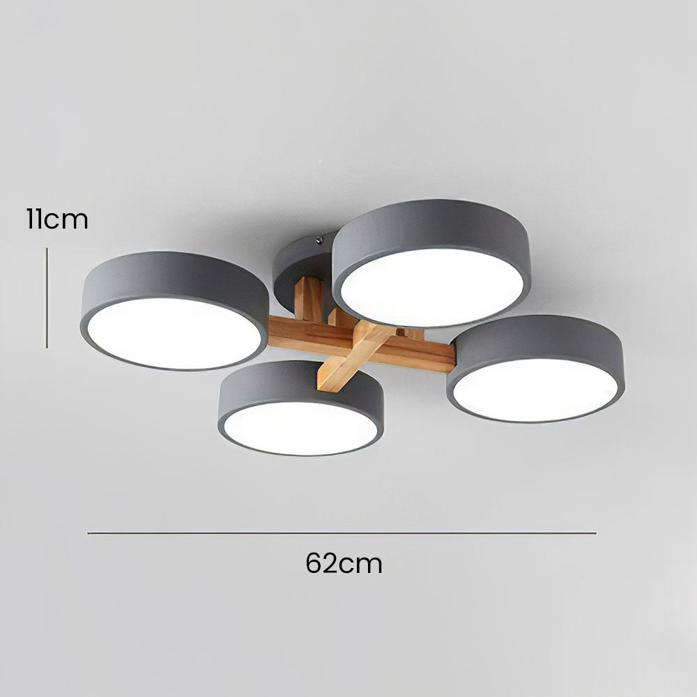 Contemporary Acrylic Multi-Heads Ceiling Light - Cueteks