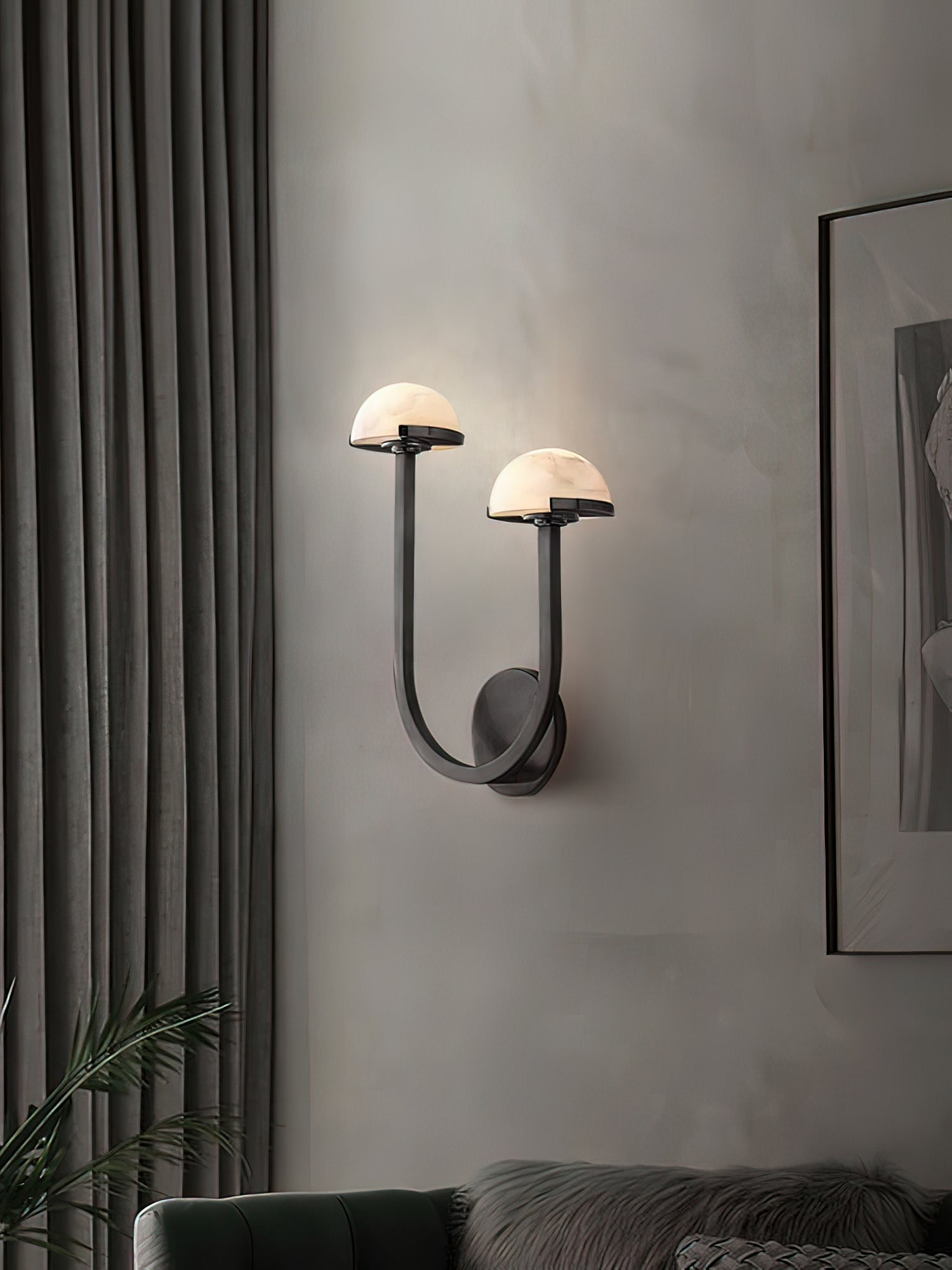 Mushroom Alabaster Wall Lamp - Cueteks