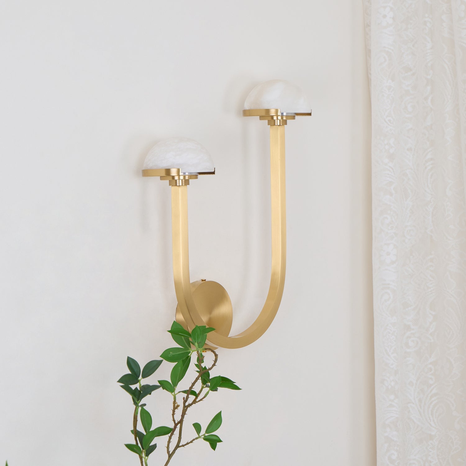 Mushroom Alabaster Wall Lamp - Cueteks