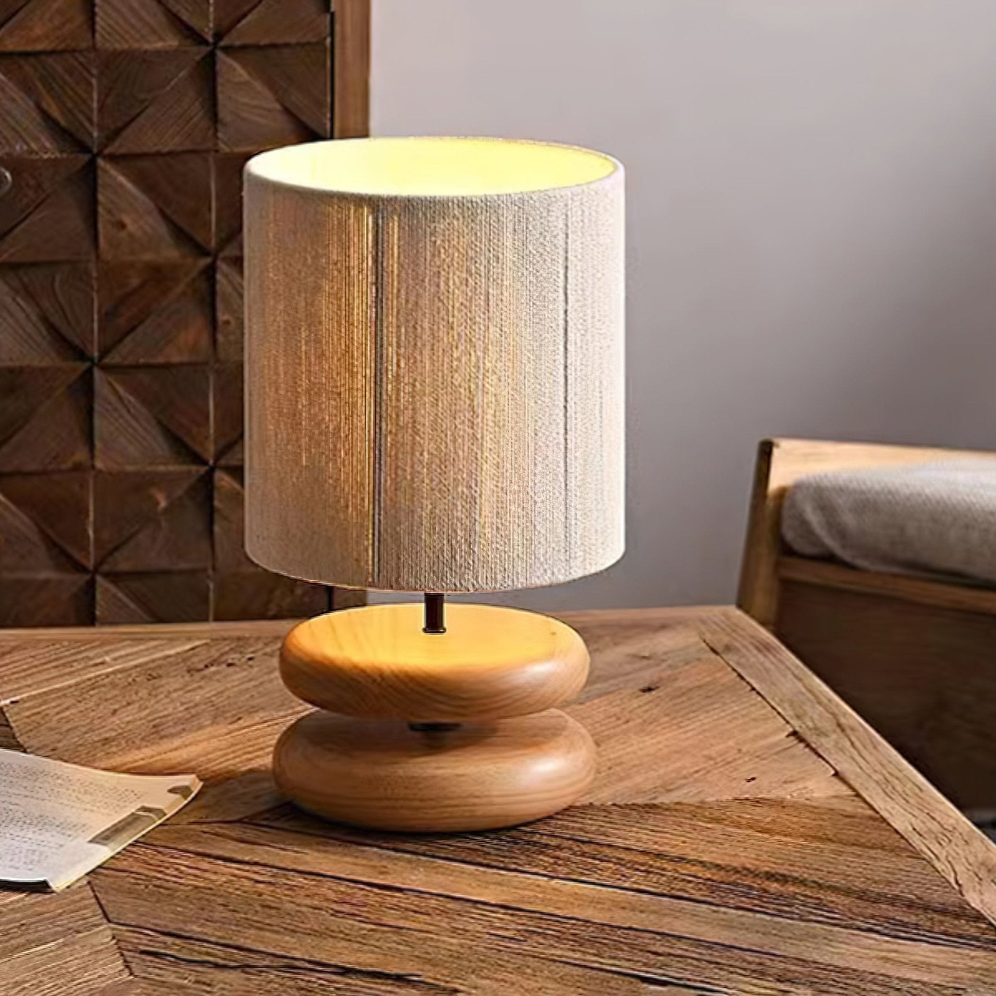 Nora Wood Table Lamp - Cueteks