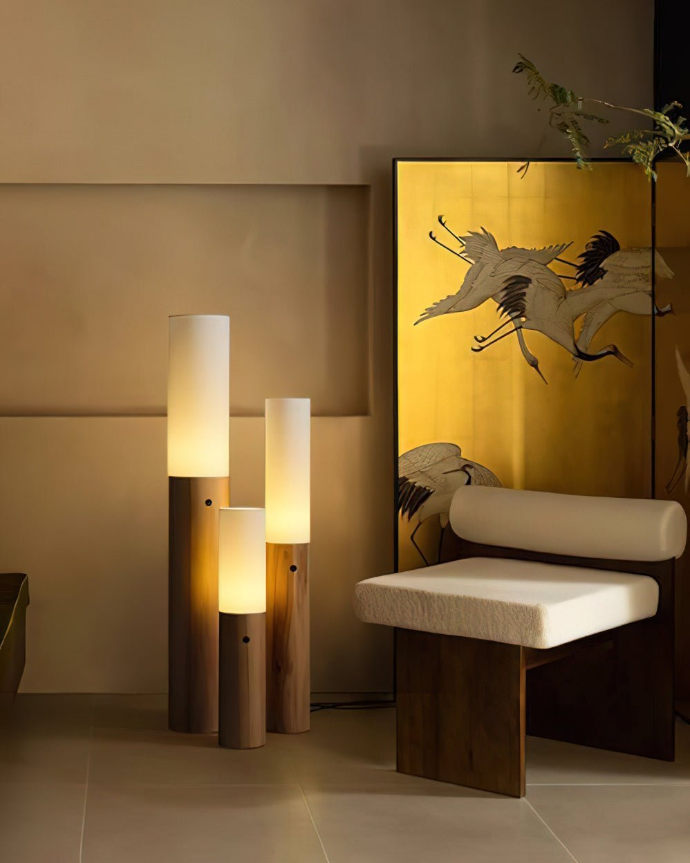 Timber Column Floor Lamp - Cueteks