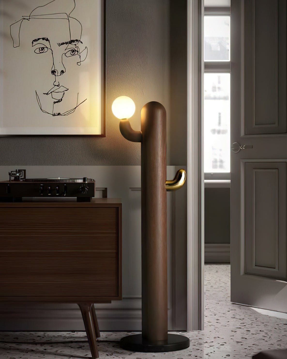 Cactus Wood Floor Lamp - Cueteks