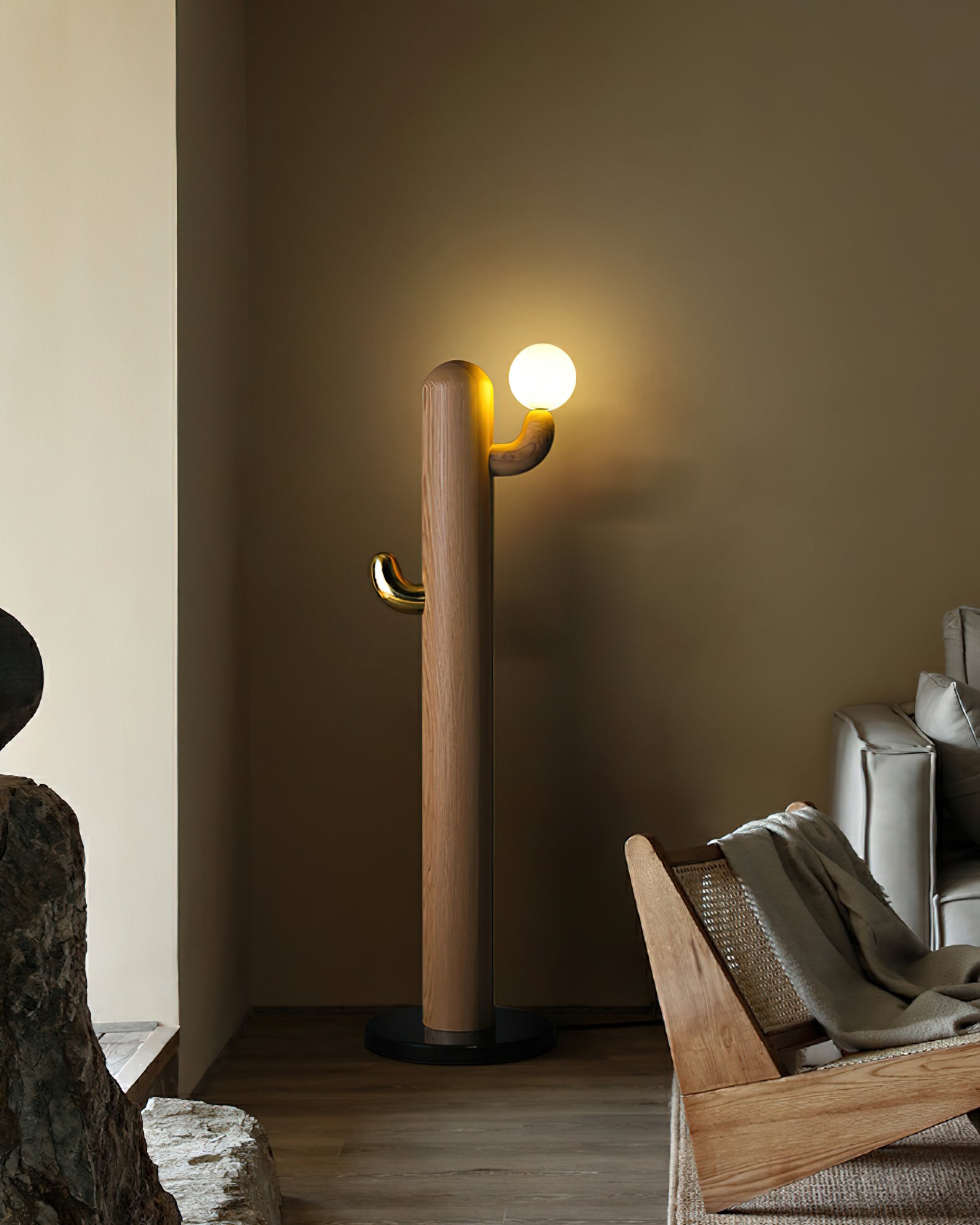 Cactus Wood Floor Lamp - Cueteks