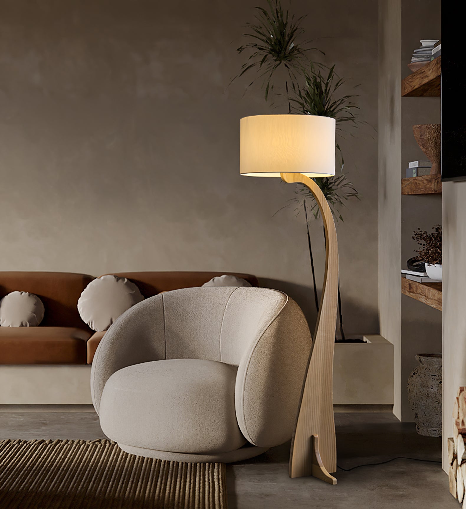Bow Curve Floor Lamp - Cueteks