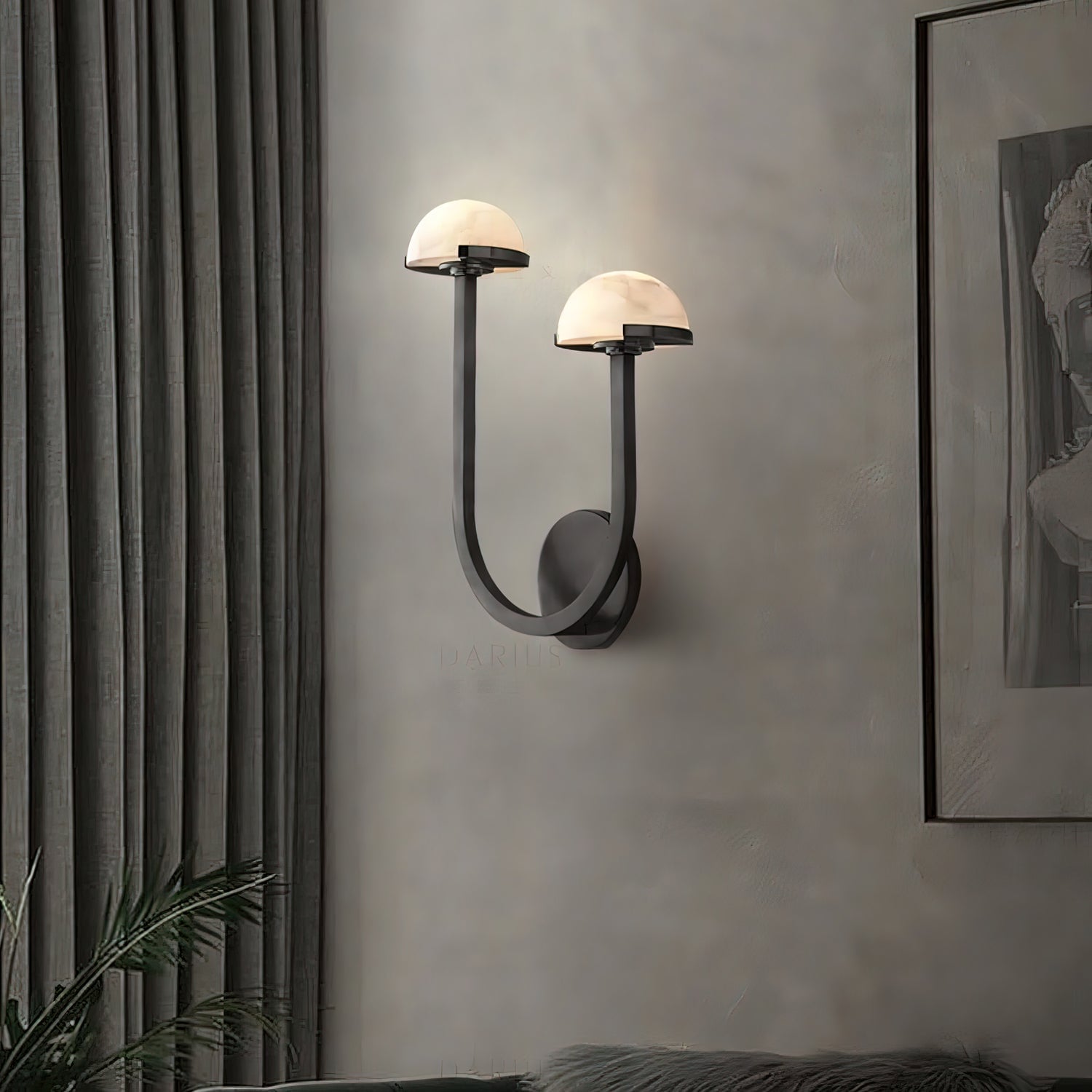 Mushroom Alabaster Wall Lamp - Cueteks