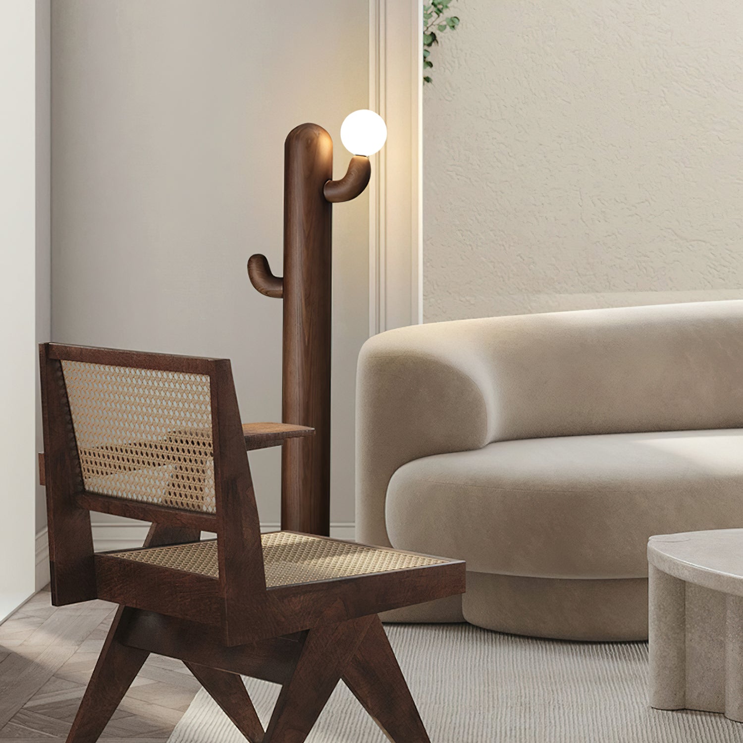 Cactus Wood Floor Lamp - Cueteks