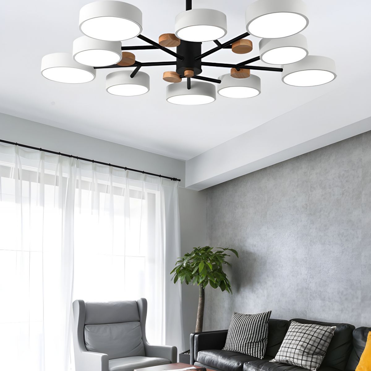 Contemporary Acrylic LED Hanging Pendant Light - Cueteks