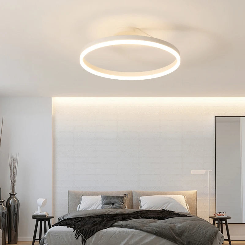 Nordic LED Geometry Circle Ceiling Light - Cueteks