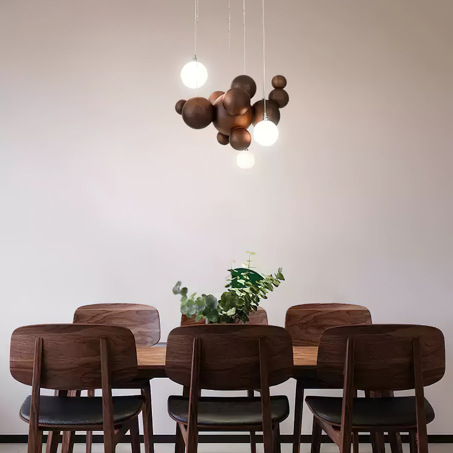 Bubble Wood Balls Chandelier - Cueteks