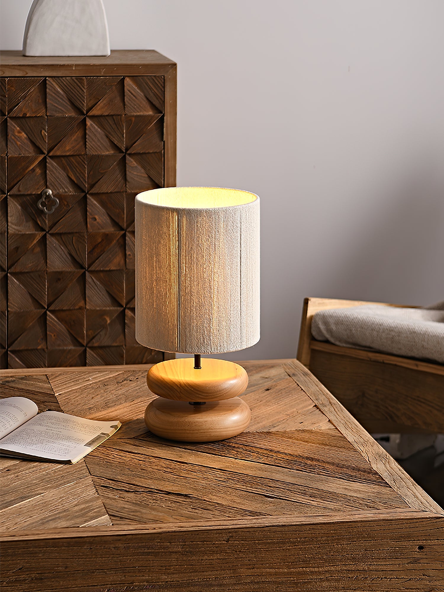 Nora Wood Table Lamp - Cueteks