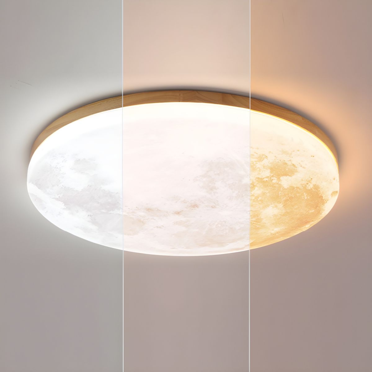 Creative Round Moon LED Ceiling Light - Cueteks