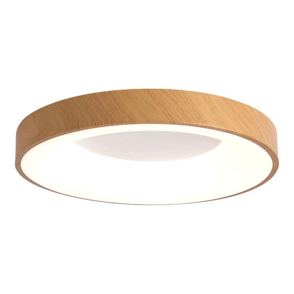 Natural Wood Round LED Ceiling Light - Cueteks