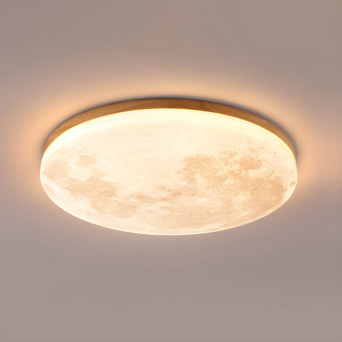 Creative Round Moon LED Ceiling Light - Cueteks