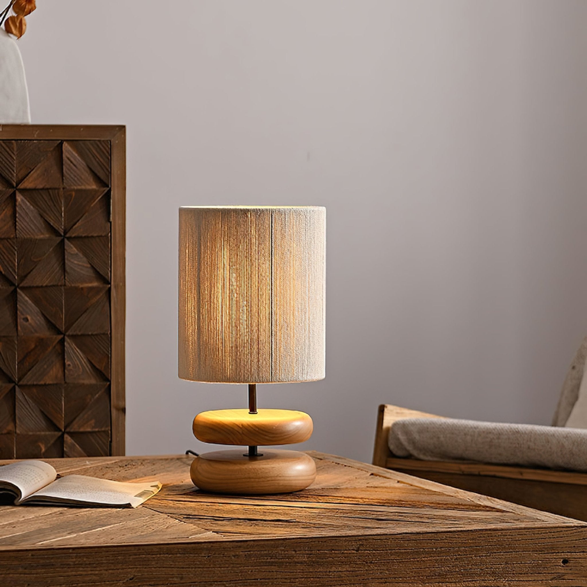 Nora Wood Table Lamp - Cueteks