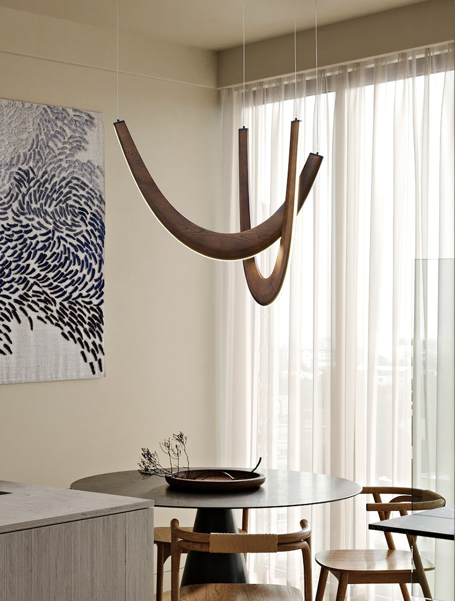 U Wooden Pendant Lamp - Cueteks