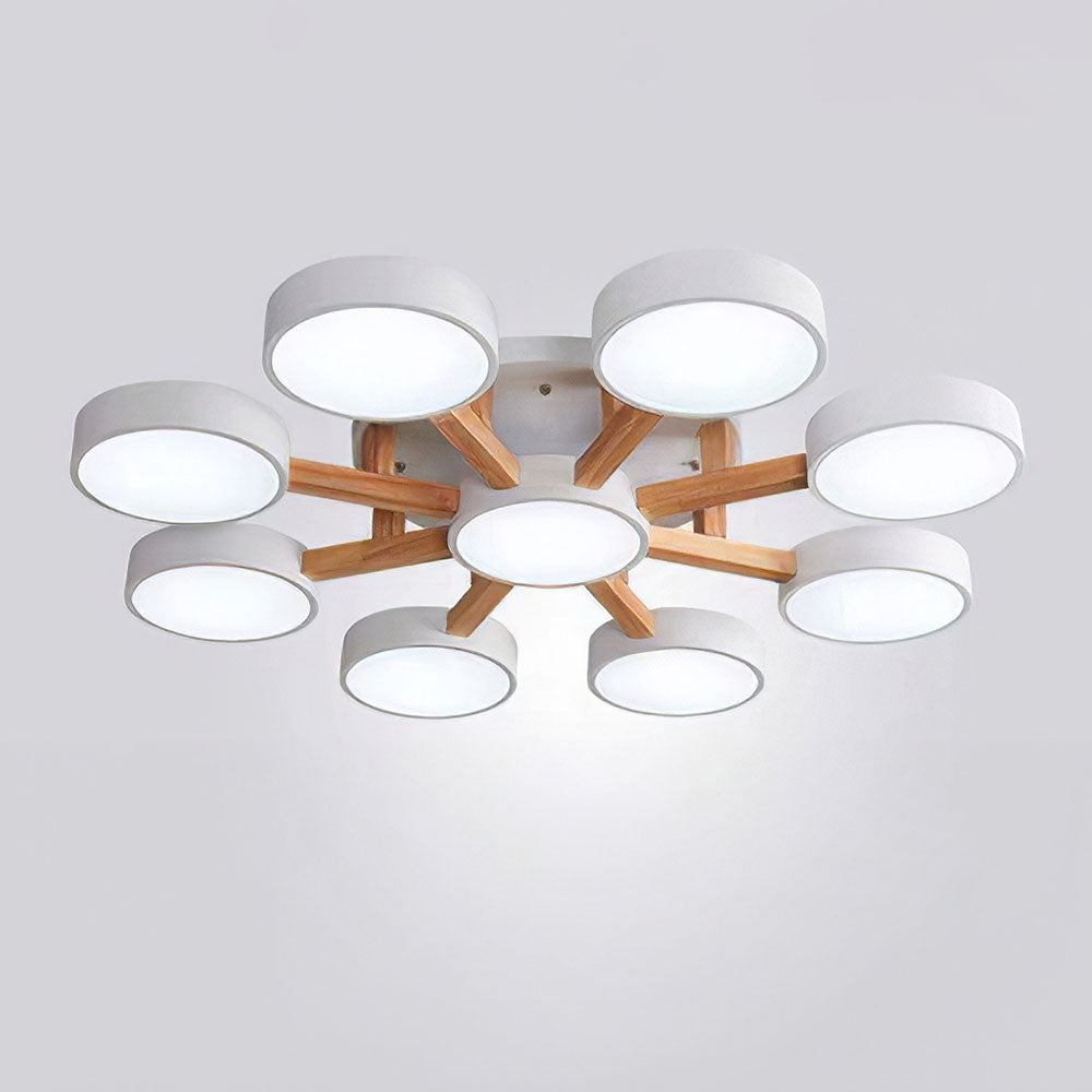 Contemporary Acrylic Multi-Heads Ceiling Light - Cueteks