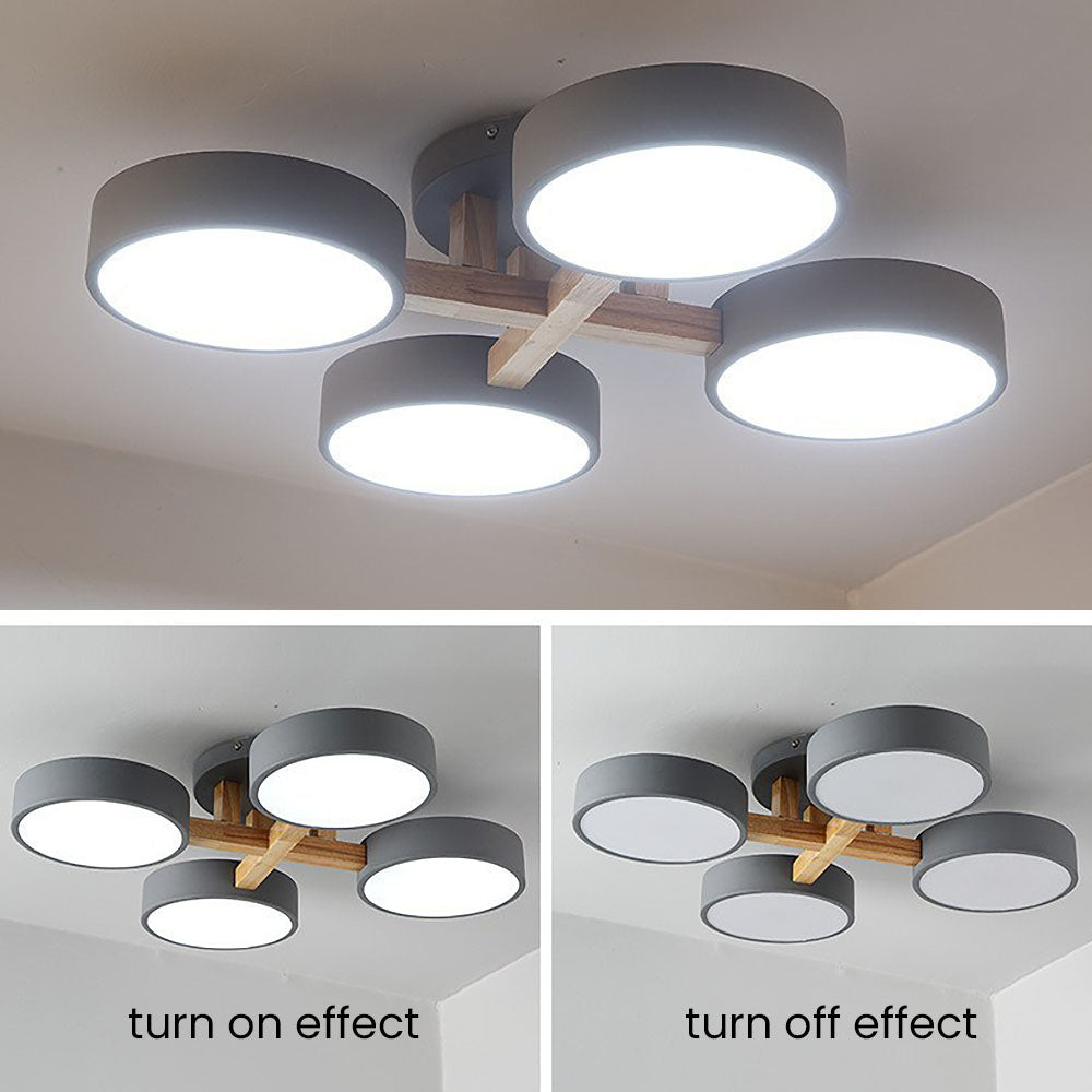 Contemporary Acrylic Multi-Heads Ceiling Light - Cueteks