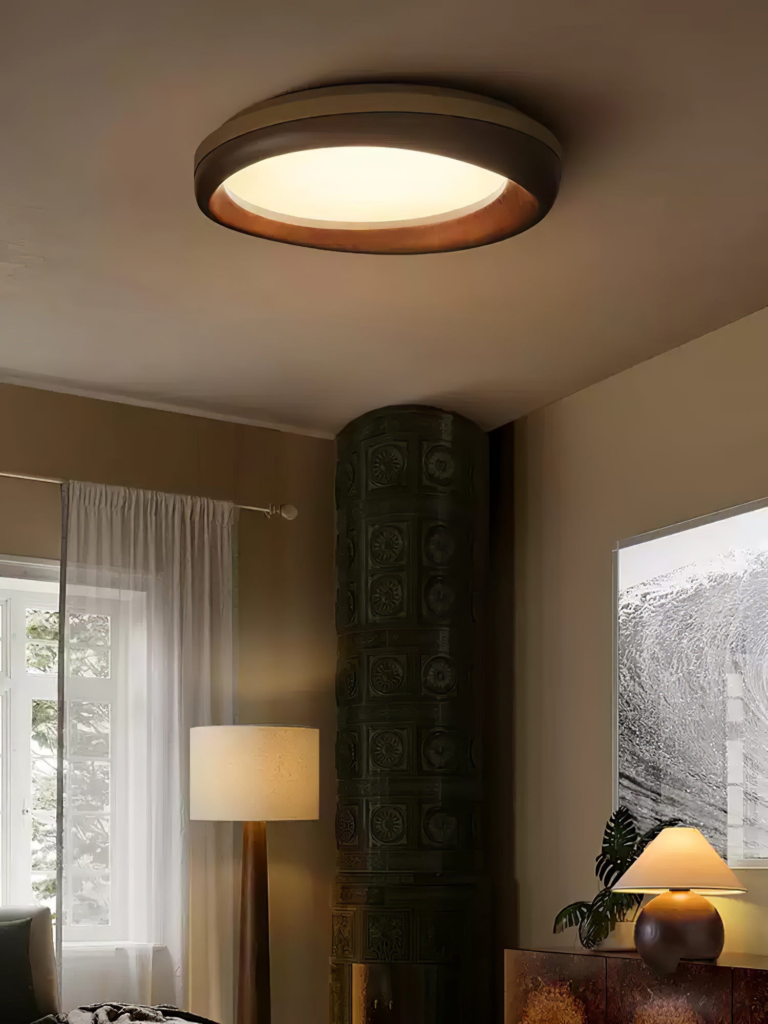 Zenova Wood Ceiling Light - Cueteks