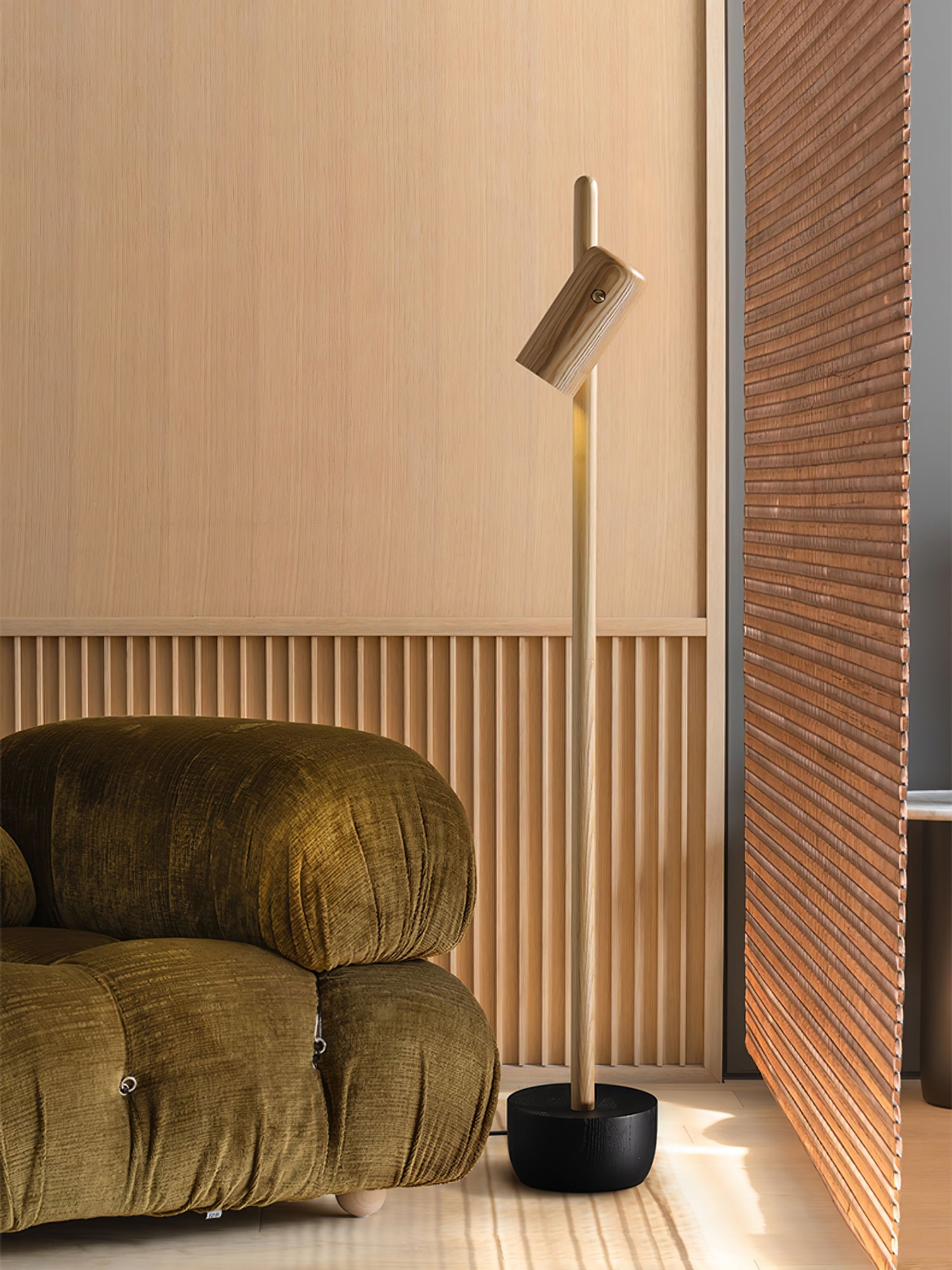 Spotlight Wood Floor Lamp - Cueteks
