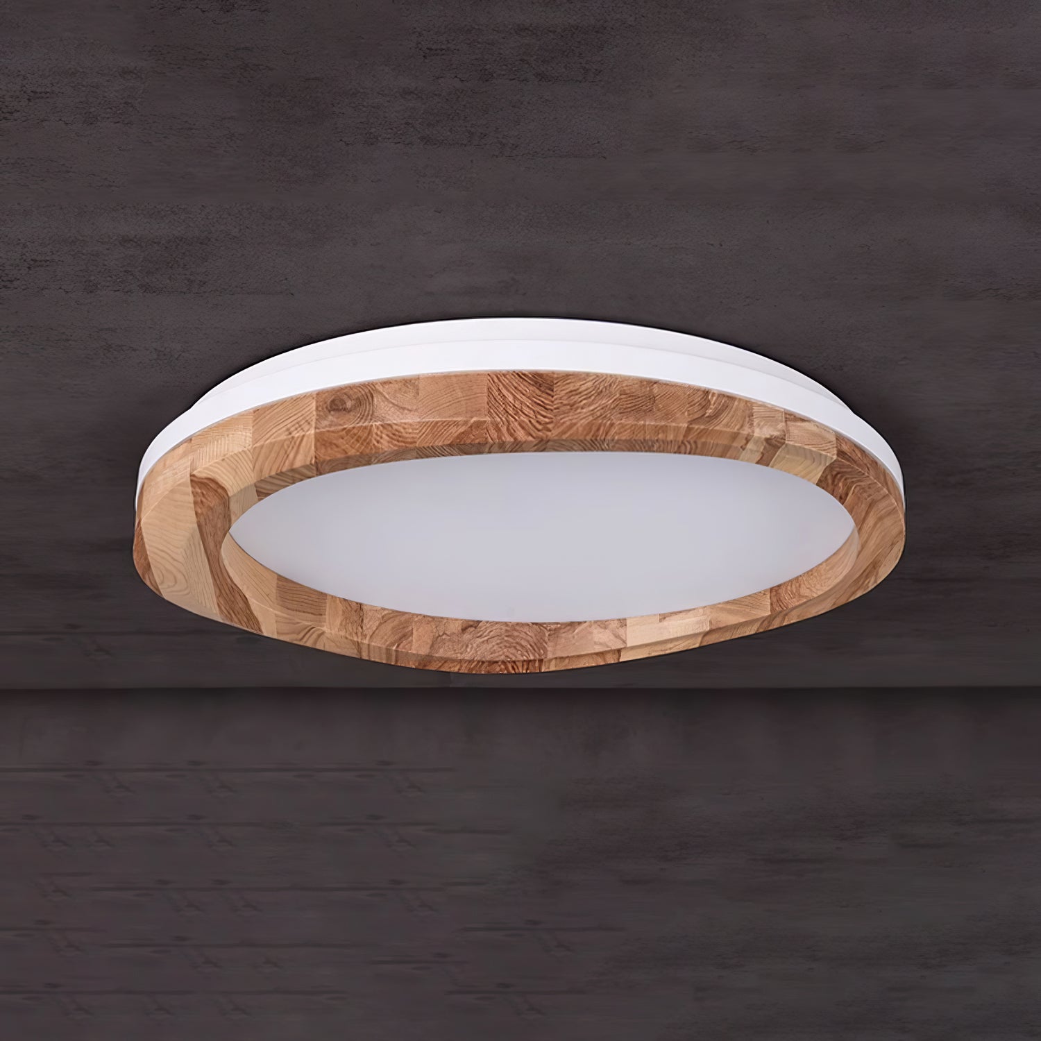 Timber Round Wood Ceiling Lamp - Cueteks