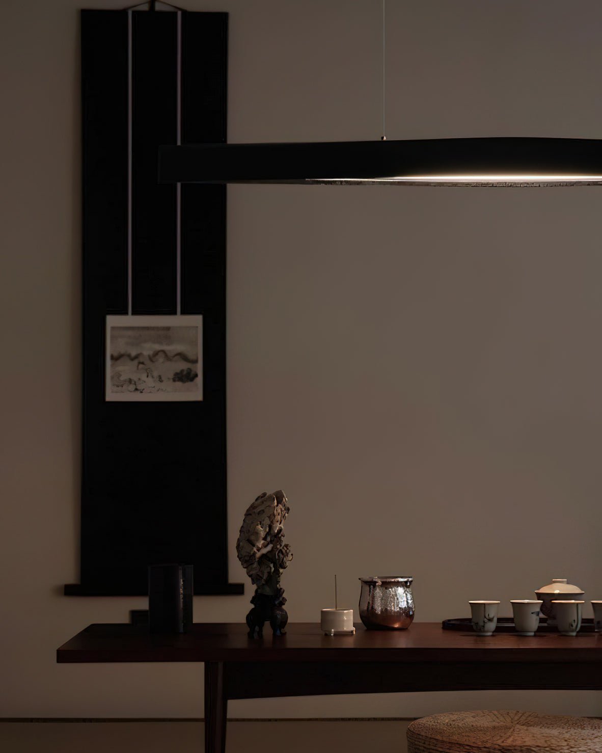 Horizon Linear Wood Pendant Lamp - Cueteks