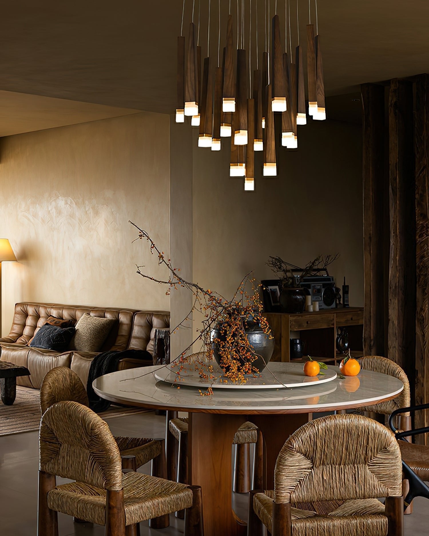 Firewood Stick Chandelier - Cueteks