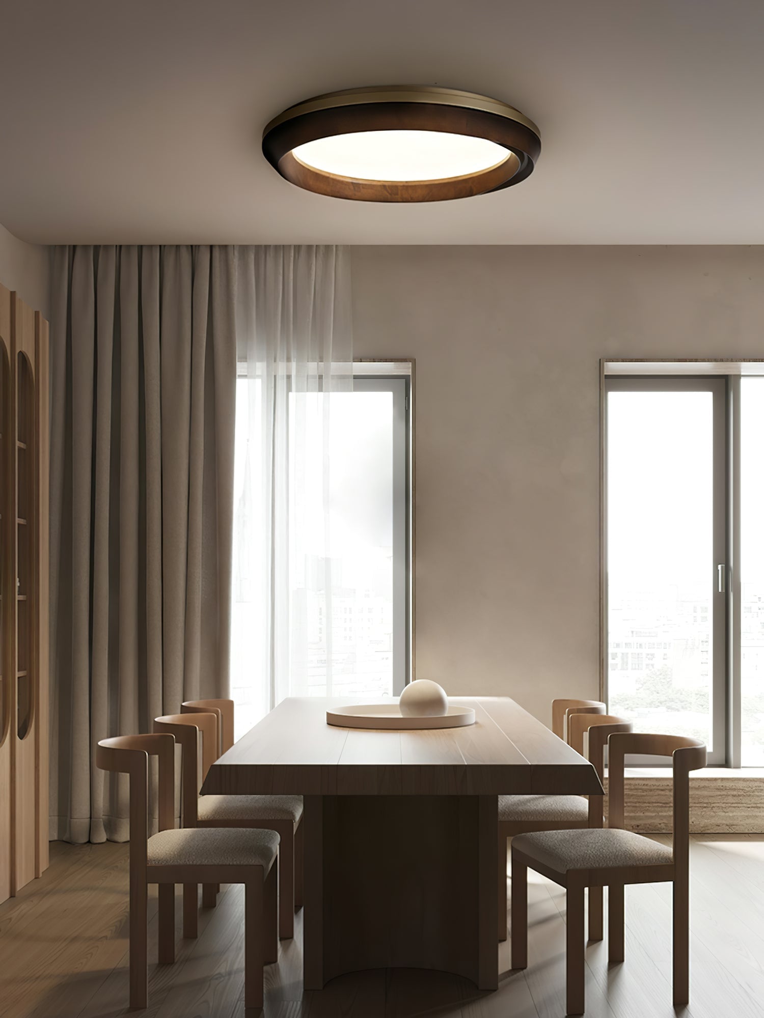 Ripple Wood Ceiling Light - Cueteks