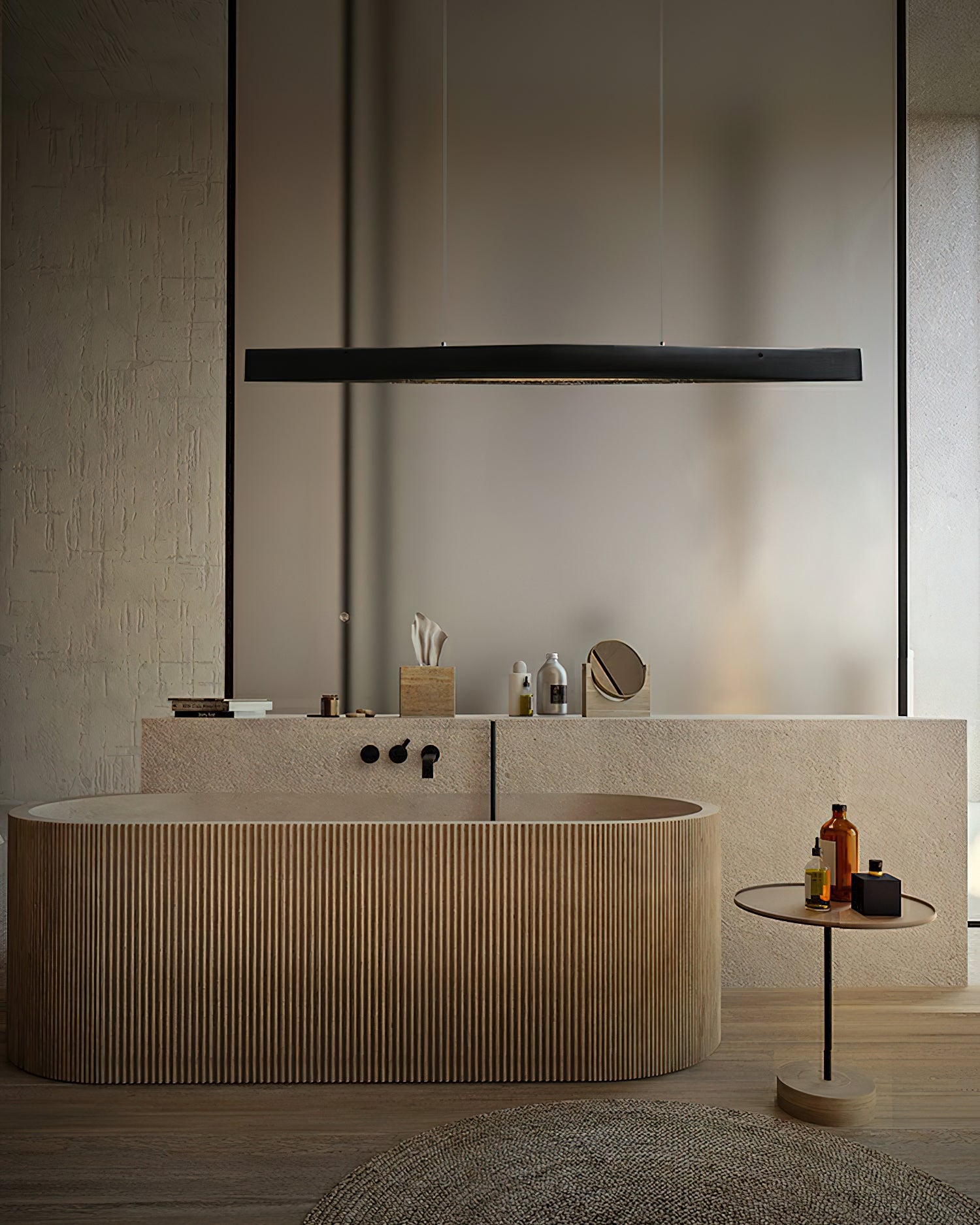 Horizon Linear Wood Pendant Lamp - Cueteks