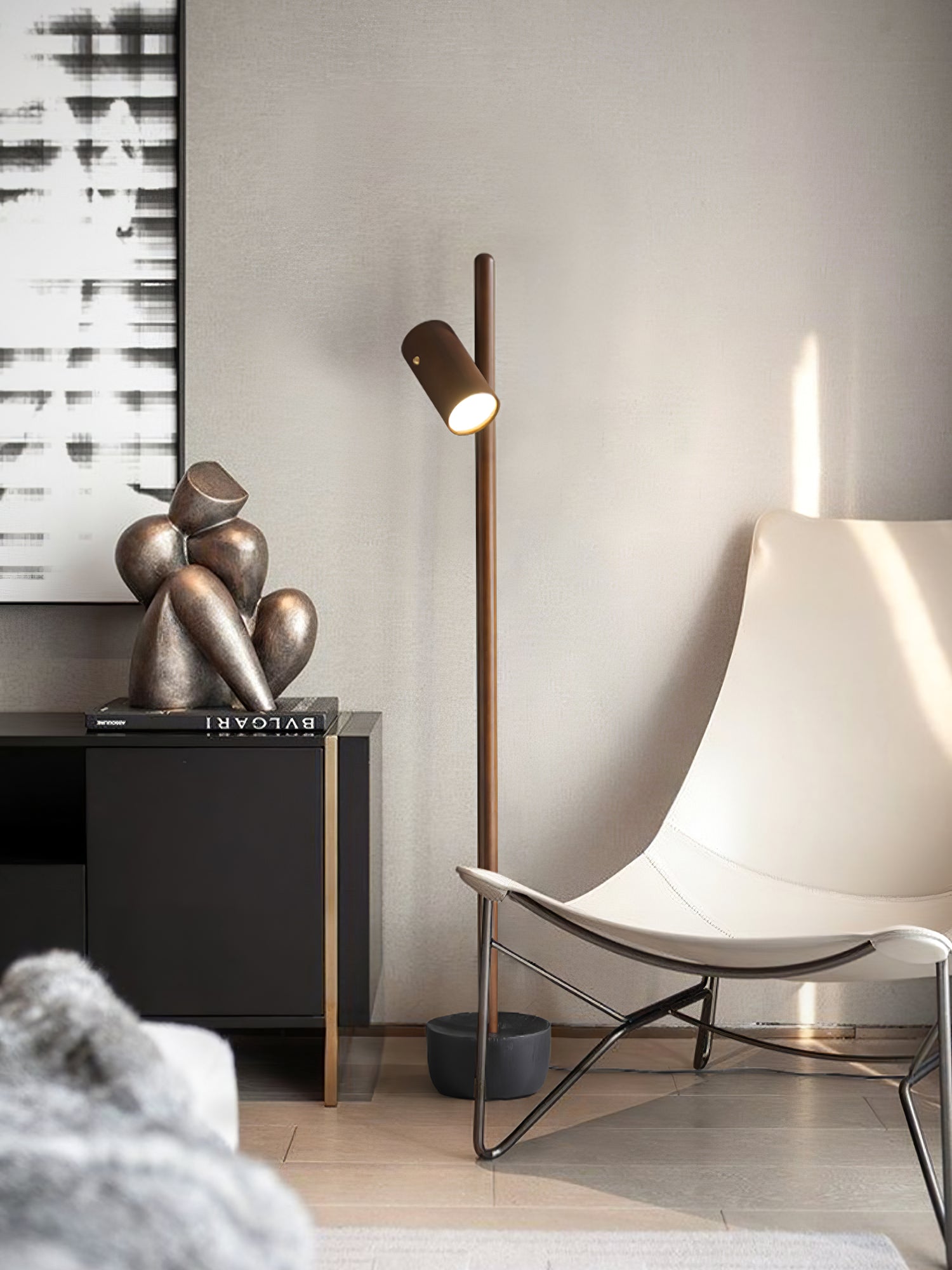 Spotlight Wood Floor Lamp - Cueteks