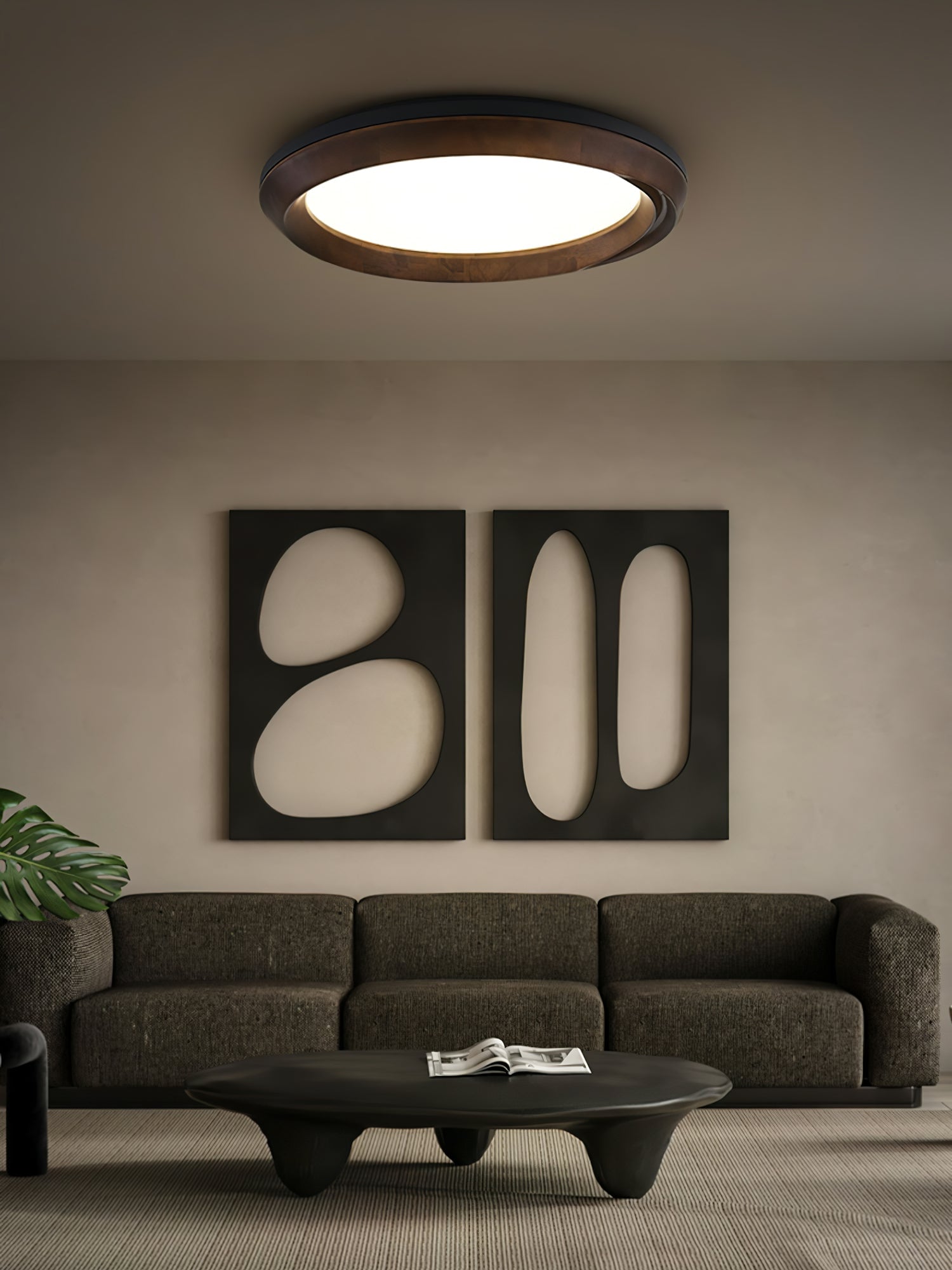 Ripple Wood Ceiling Light - Cueteks