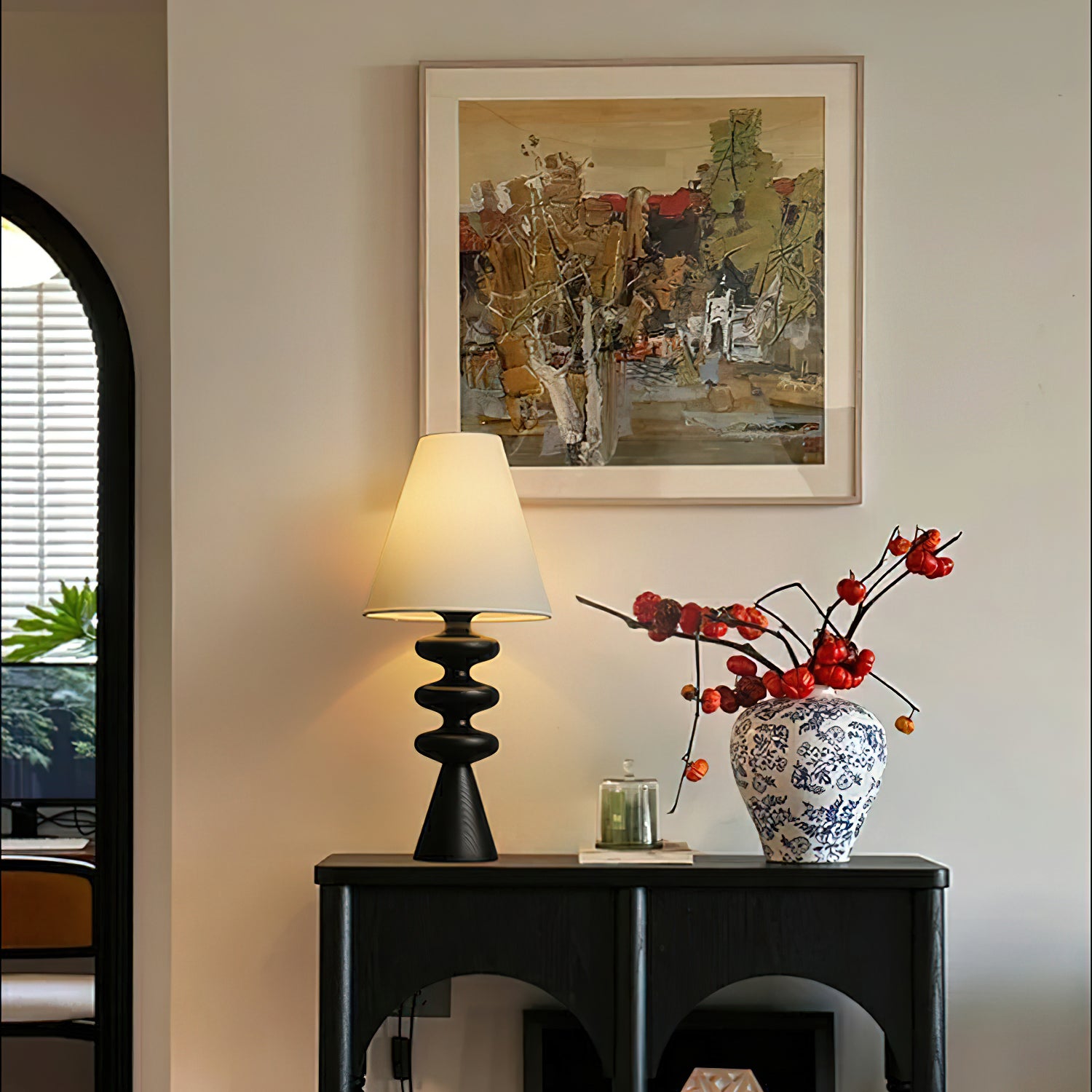 Ripple Wood Table Lamp - Cueteks