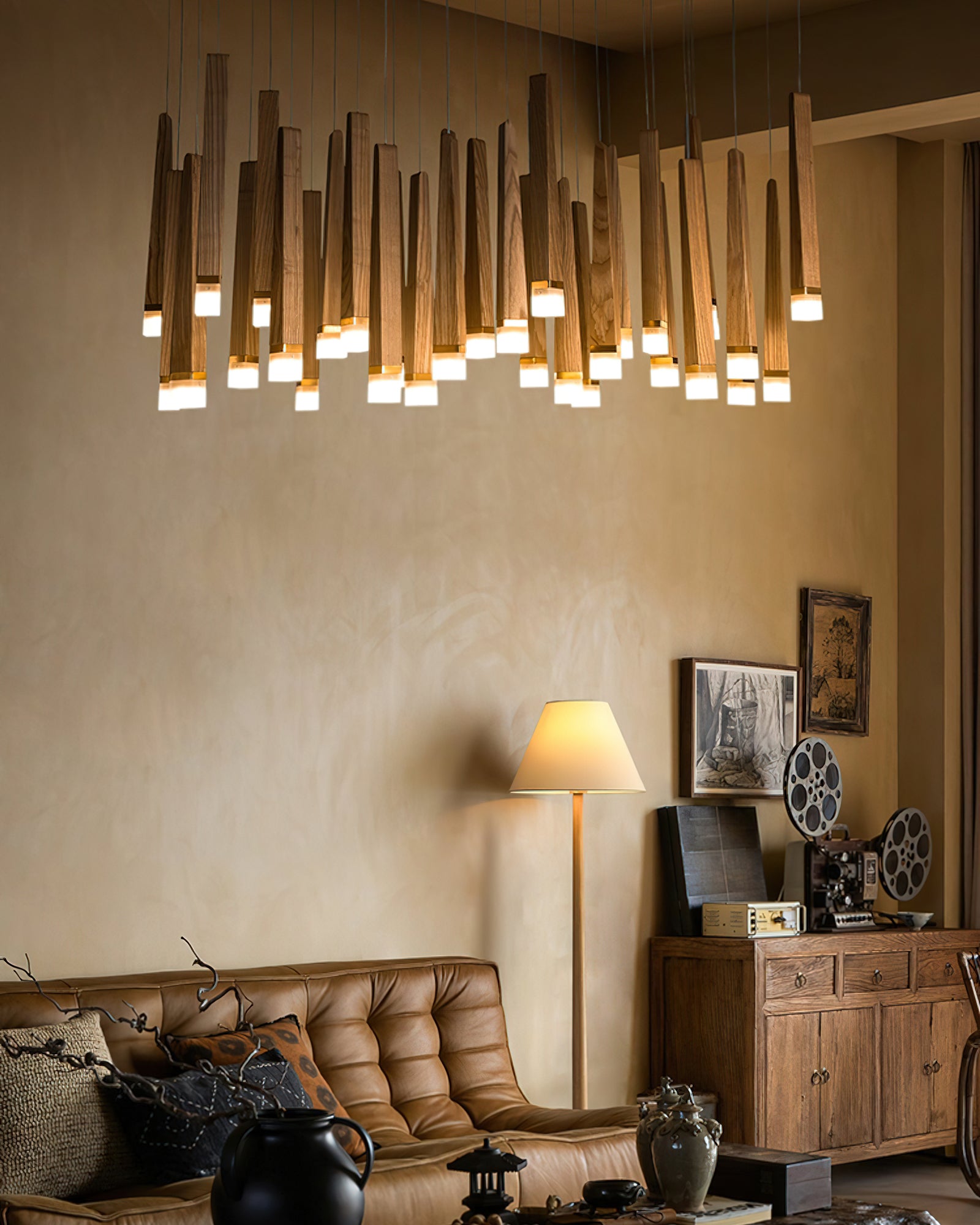 Firewood Stick Chandelier - Cueteks