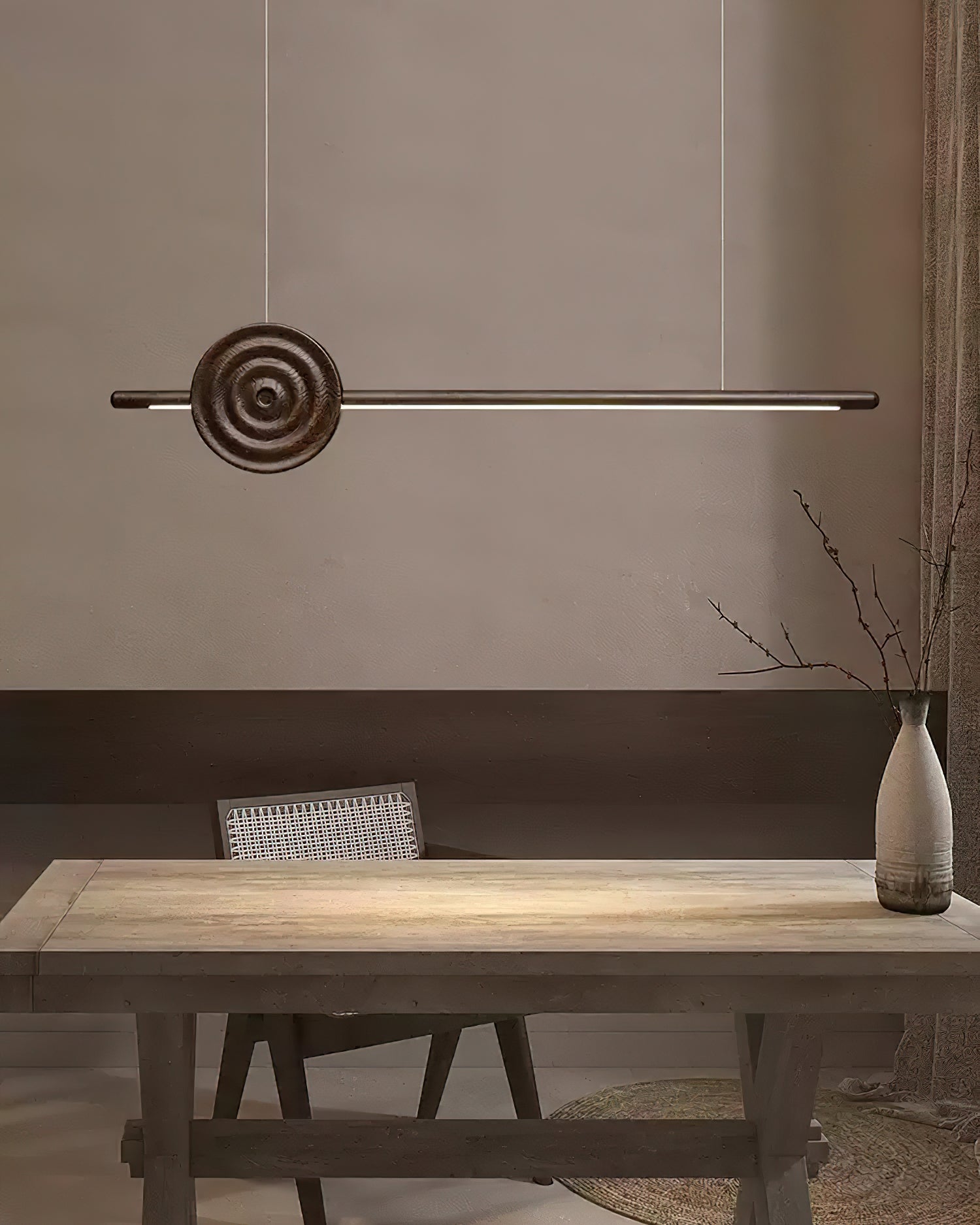 Erhu Wood Chandelier - Cueteks