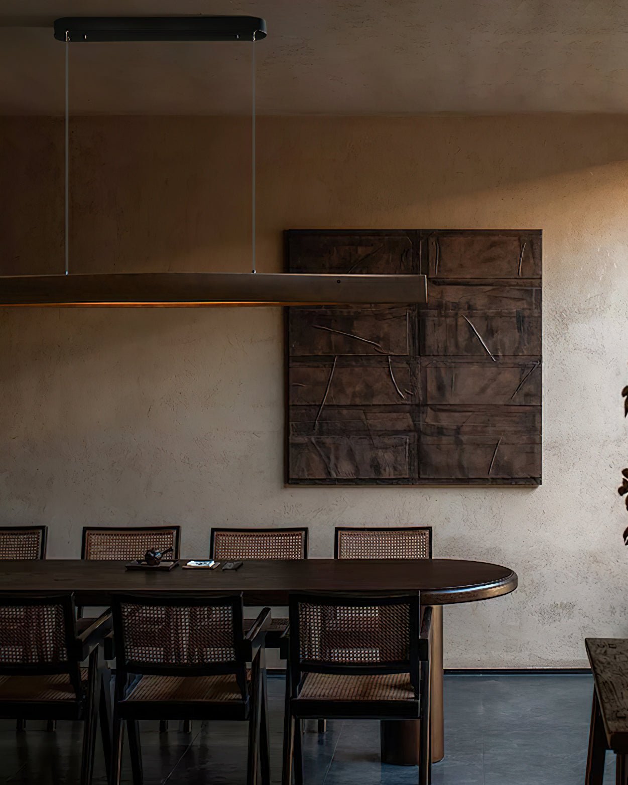 Horizon Linear Wood Pendant Lamp - Cueteks
