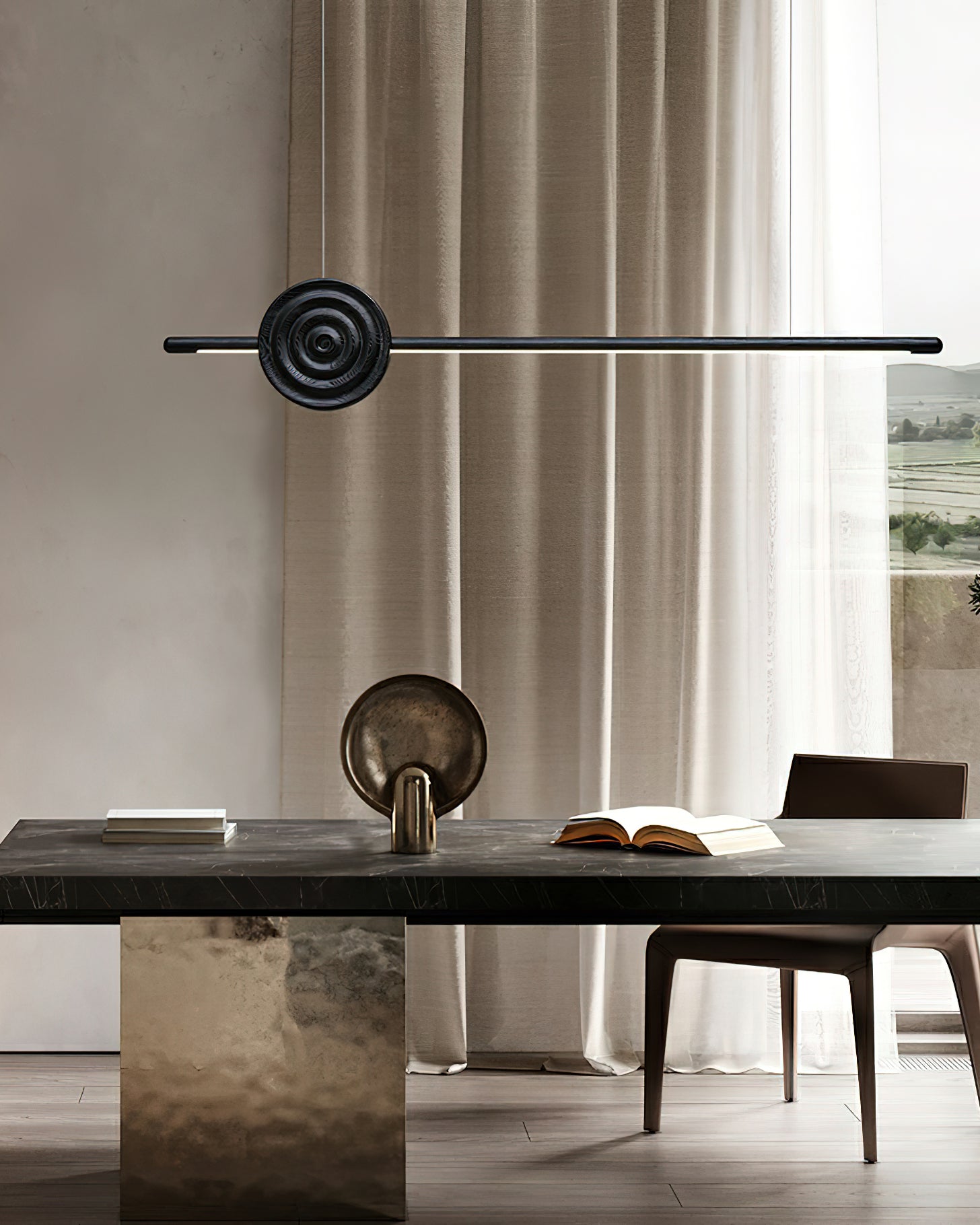 Erhu Wood Chandelier - Cueteks