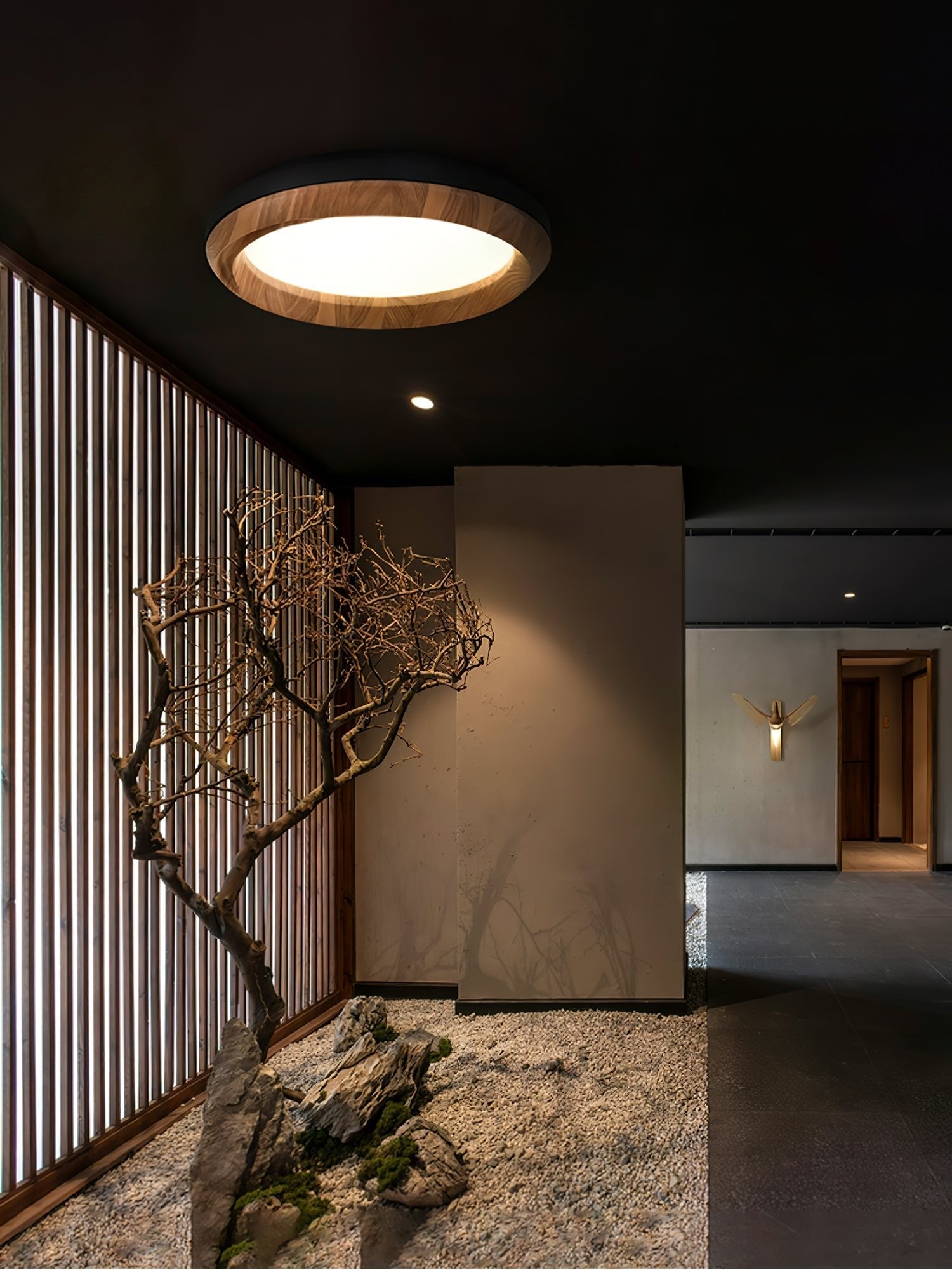 Ripple Wood Ceiling Light - Cueteks