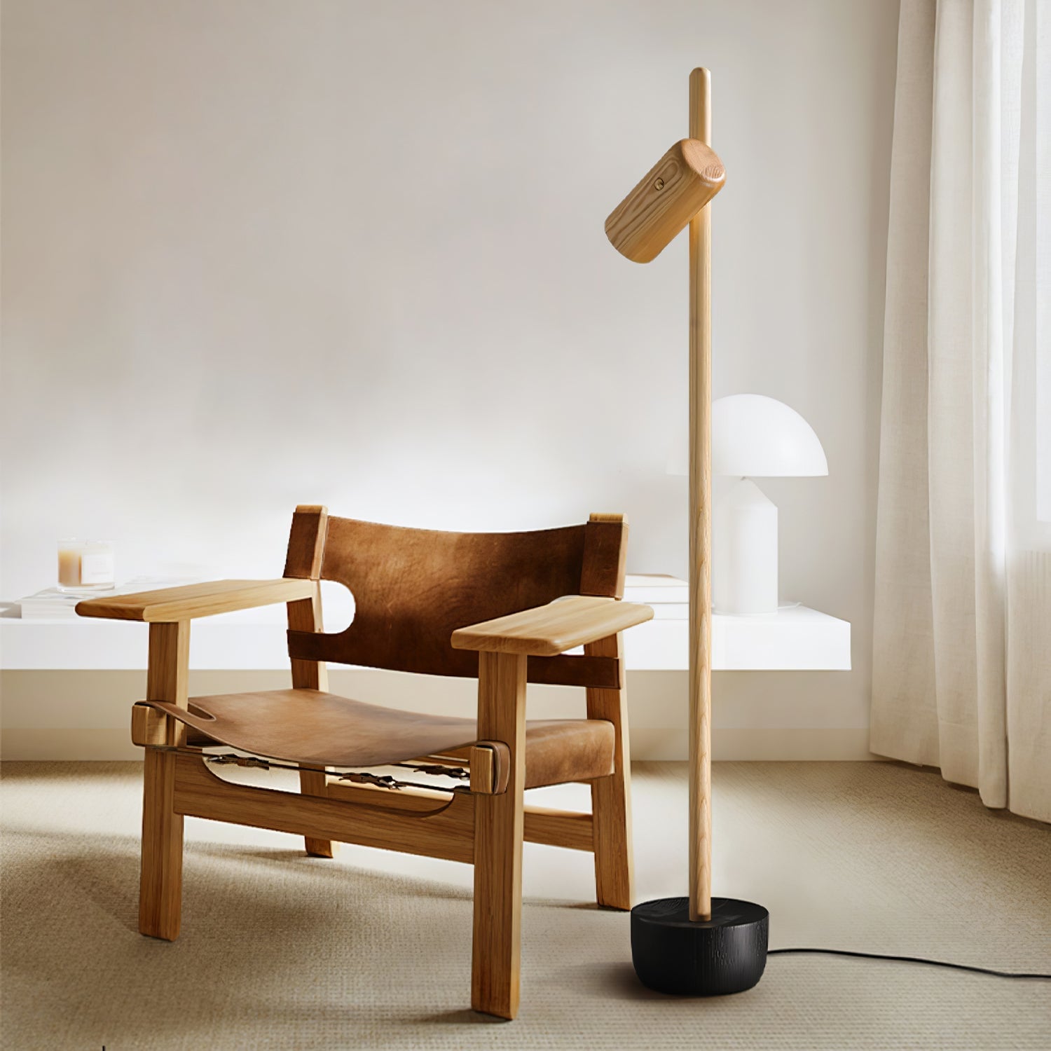 Spotlight Wood Floor Lamp - Cueteks