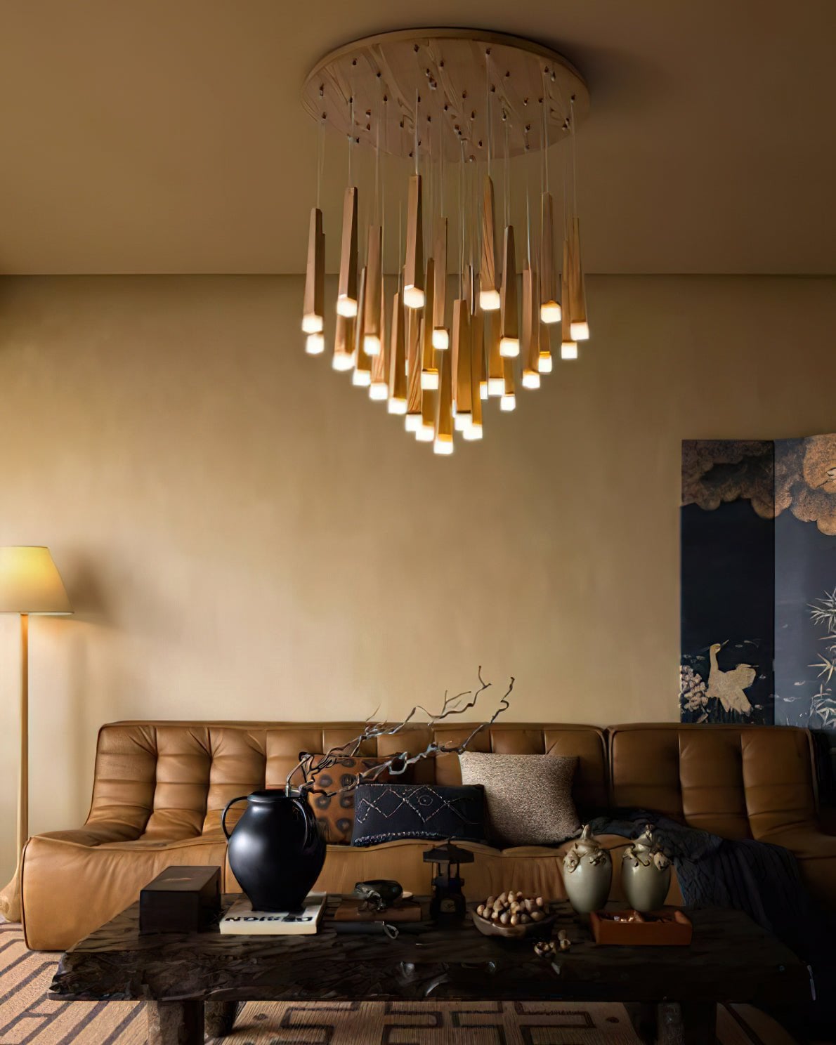 Firewood Stick Chandelier - Cueteks