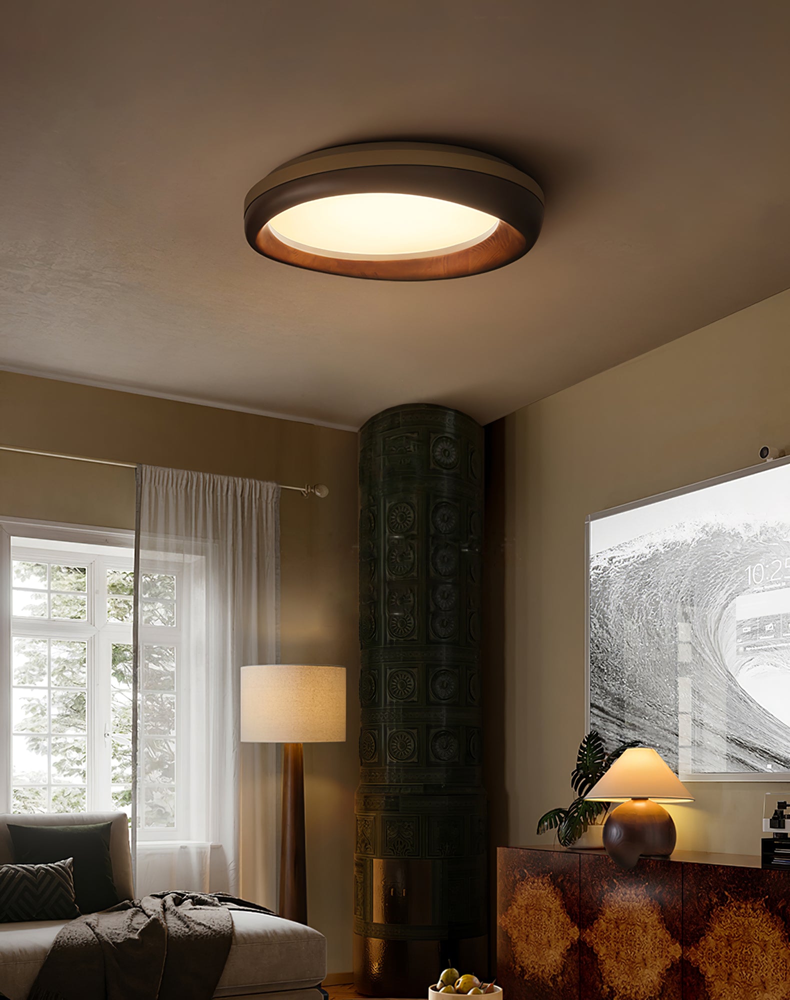 Zenova Wood Ceiling Light - Cueteks